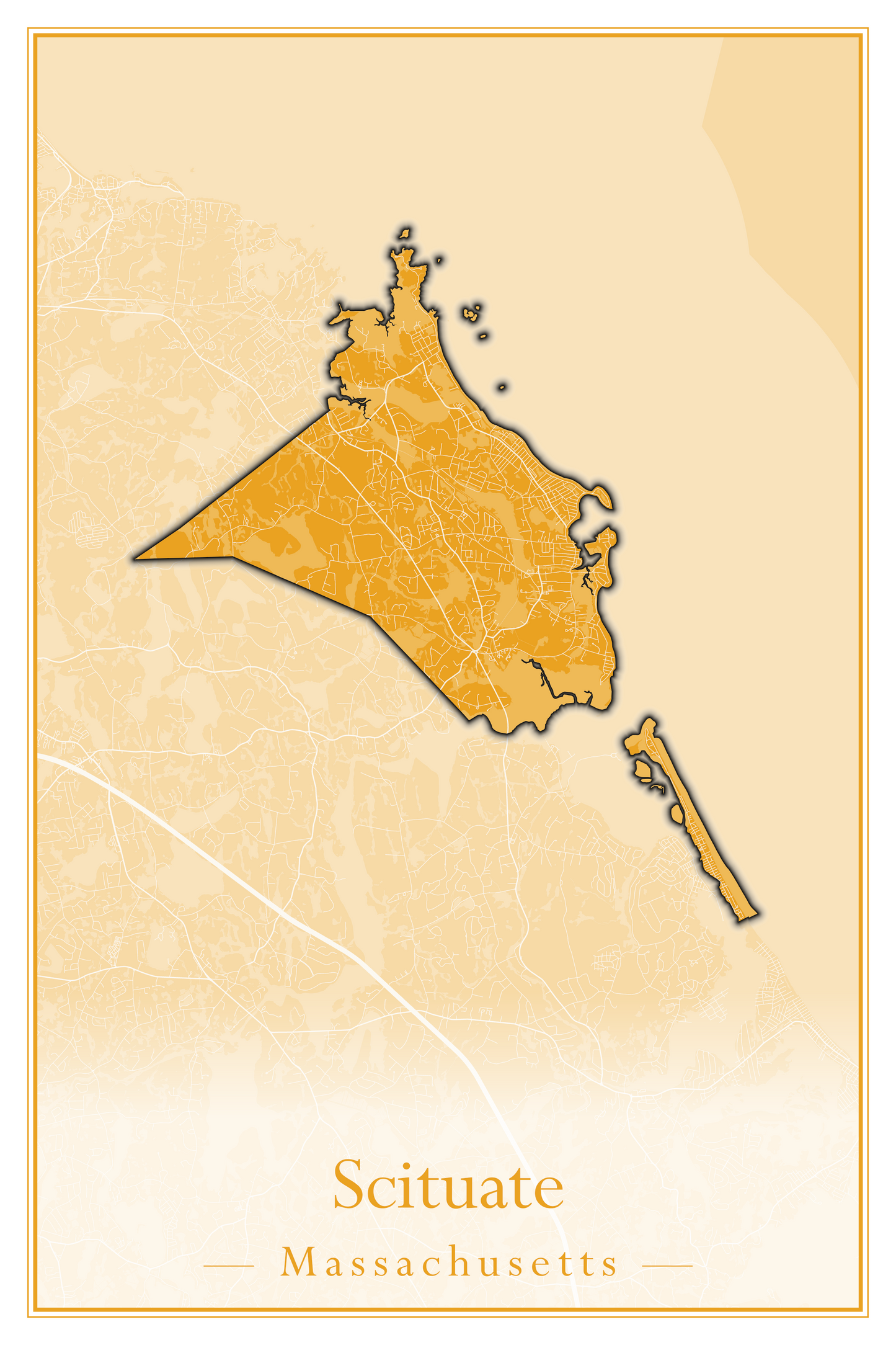 Massachusetts Towns - Street Map (Sandwich - Scituate)