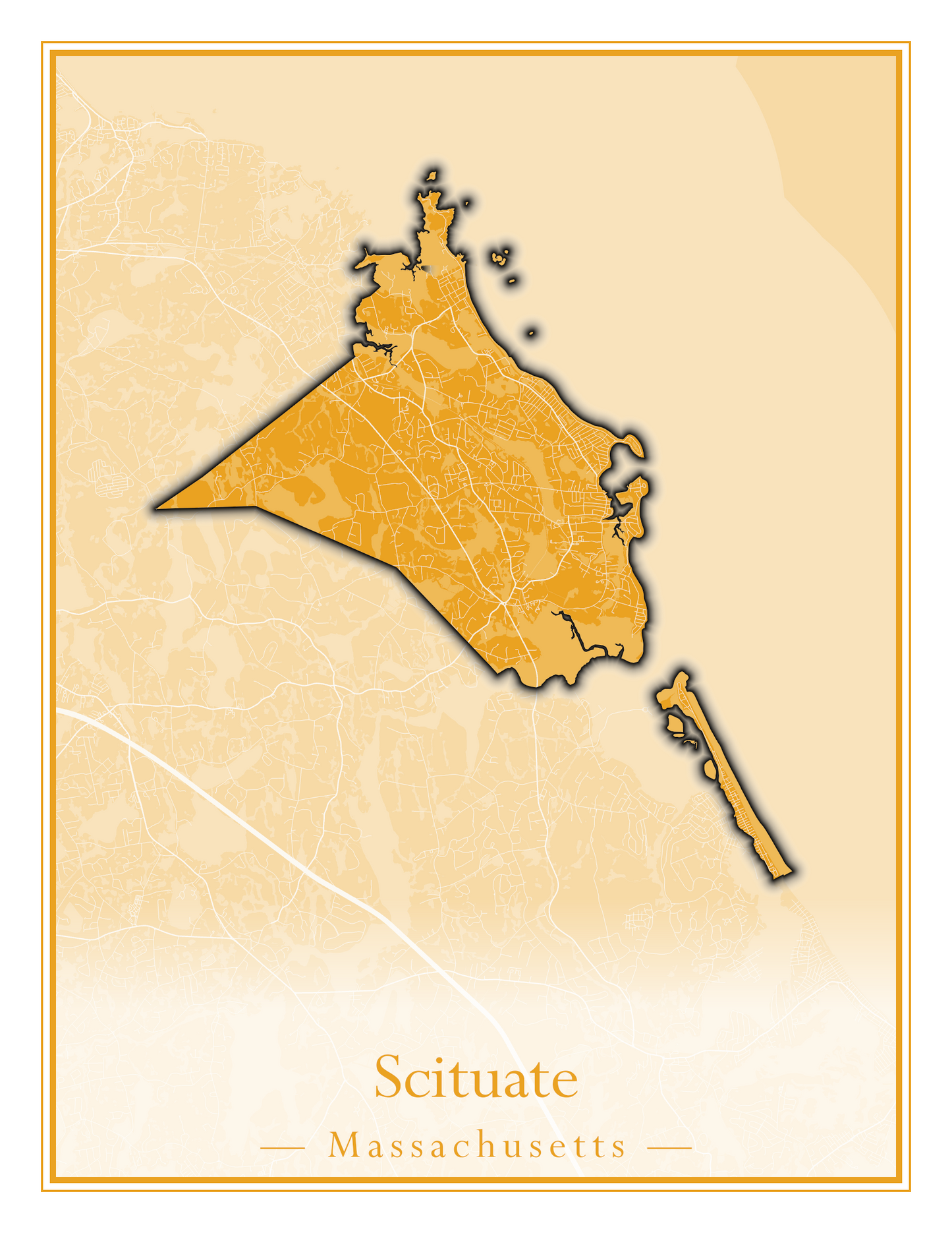 Massachusetts Towns - Street Map (Sandwich - Scituate)