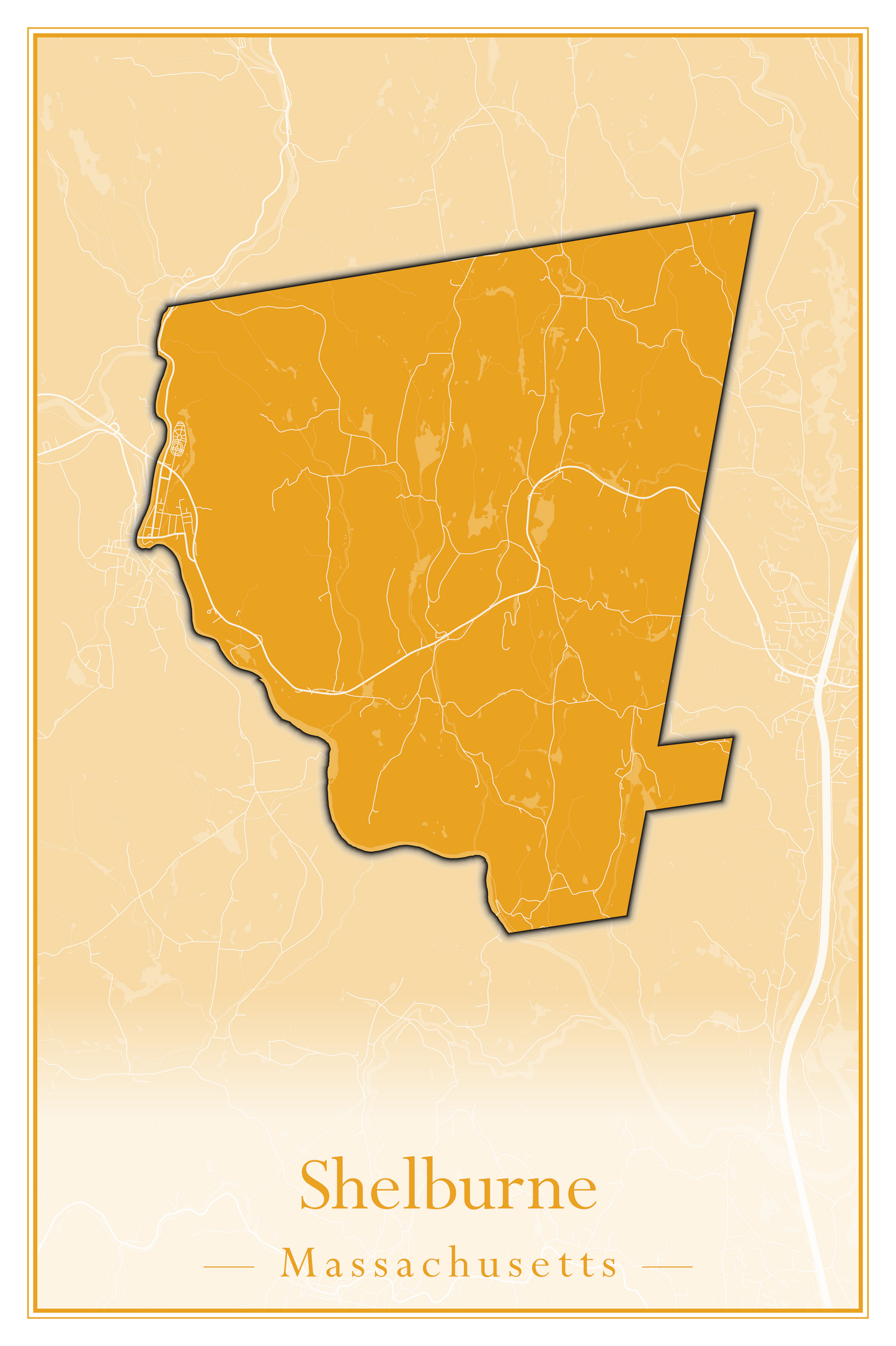 Massachusetts Towns - Street Map (Seekonk - Shelburne)