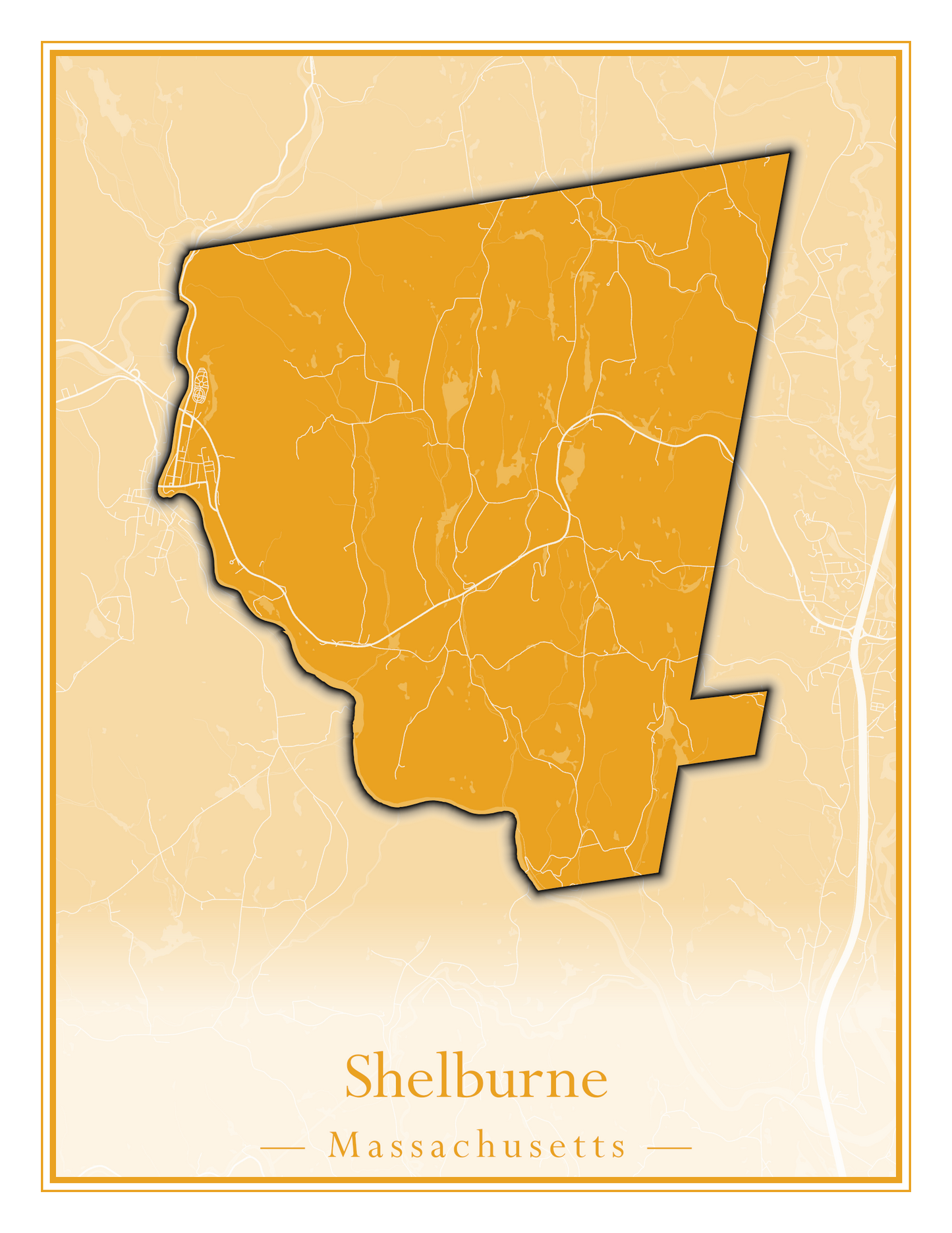 Massachusetts Towns - Street Map (Seekonk - Shelburne)