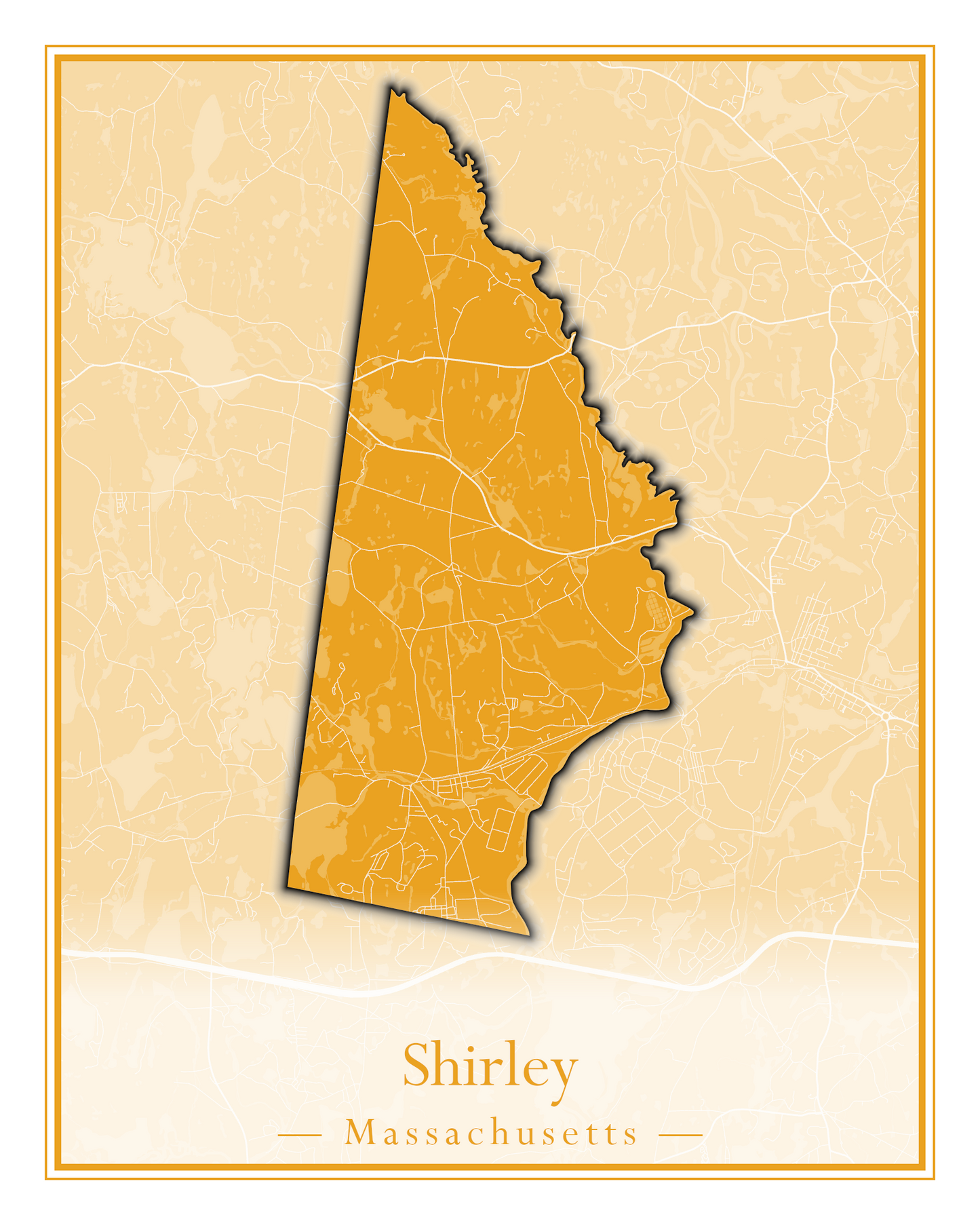 Massachusetts Towns - Street Map (Sherborn - Shutesbury)