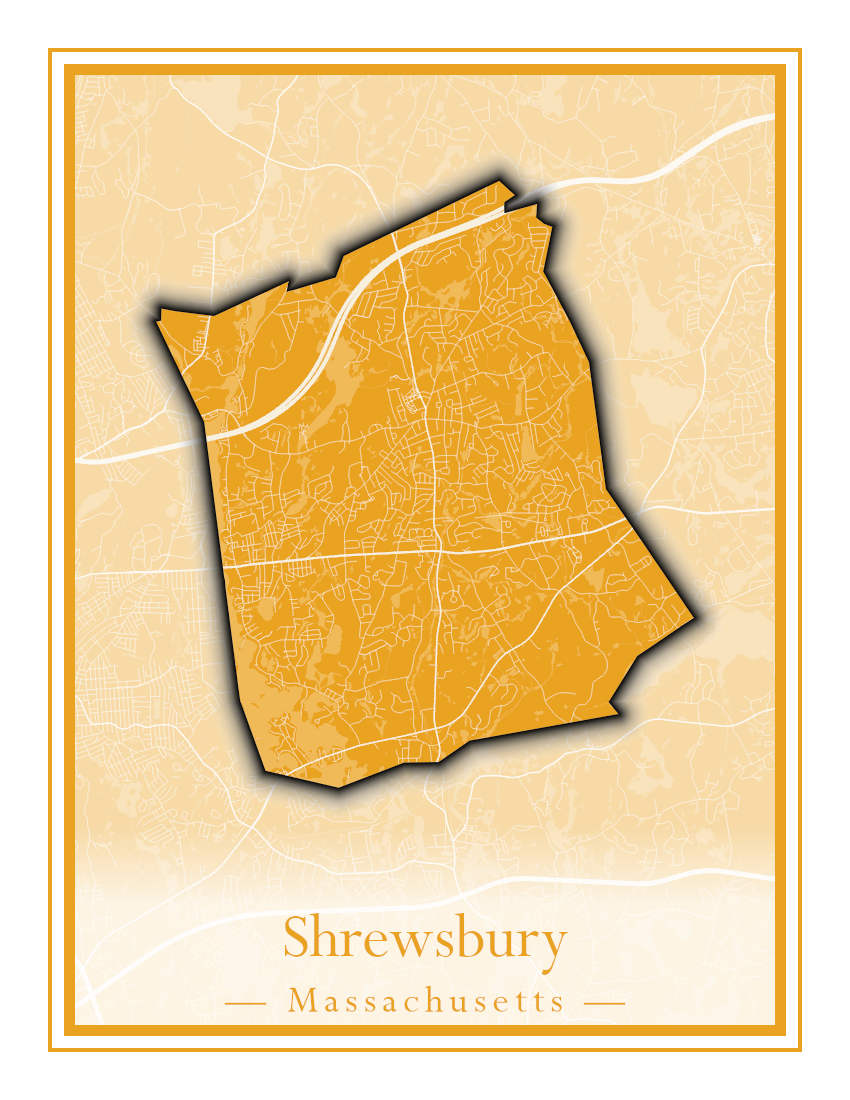 Massachusetts Towns - Street Map (Sherborn - Shutesbury)