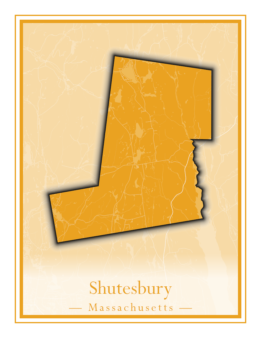 Massachusetts Towns - Street Map (Sherborn - Shutesbury)