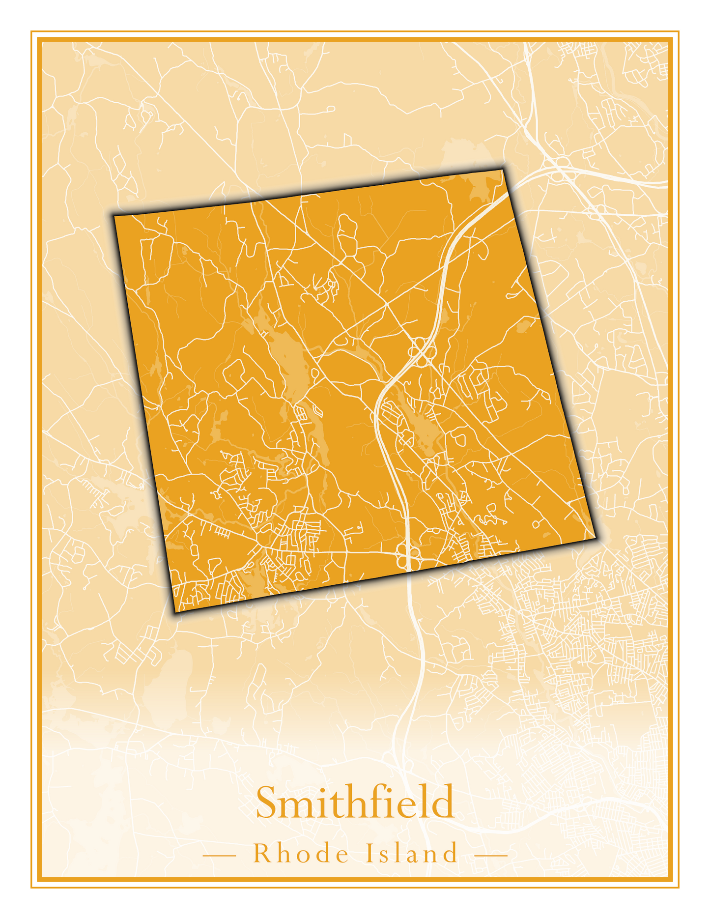 Rhode Island Towns - Street Map (Richmond - South Kingstown)