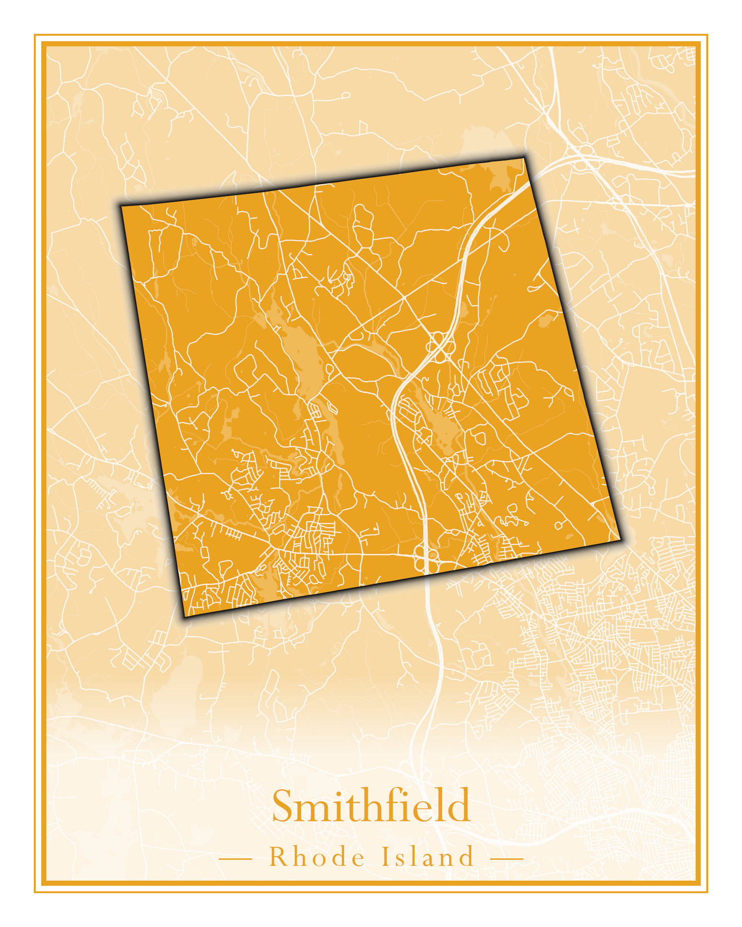 Rhode Island Towns - Street Map (Richmond - South Kingstown)