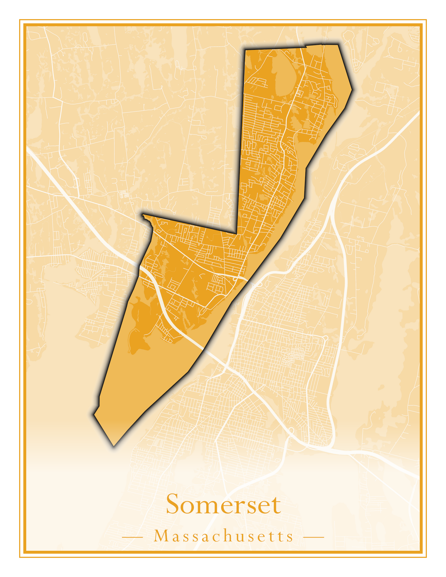 Massachusetts Towns - Street Map (Somerset - Southampton)