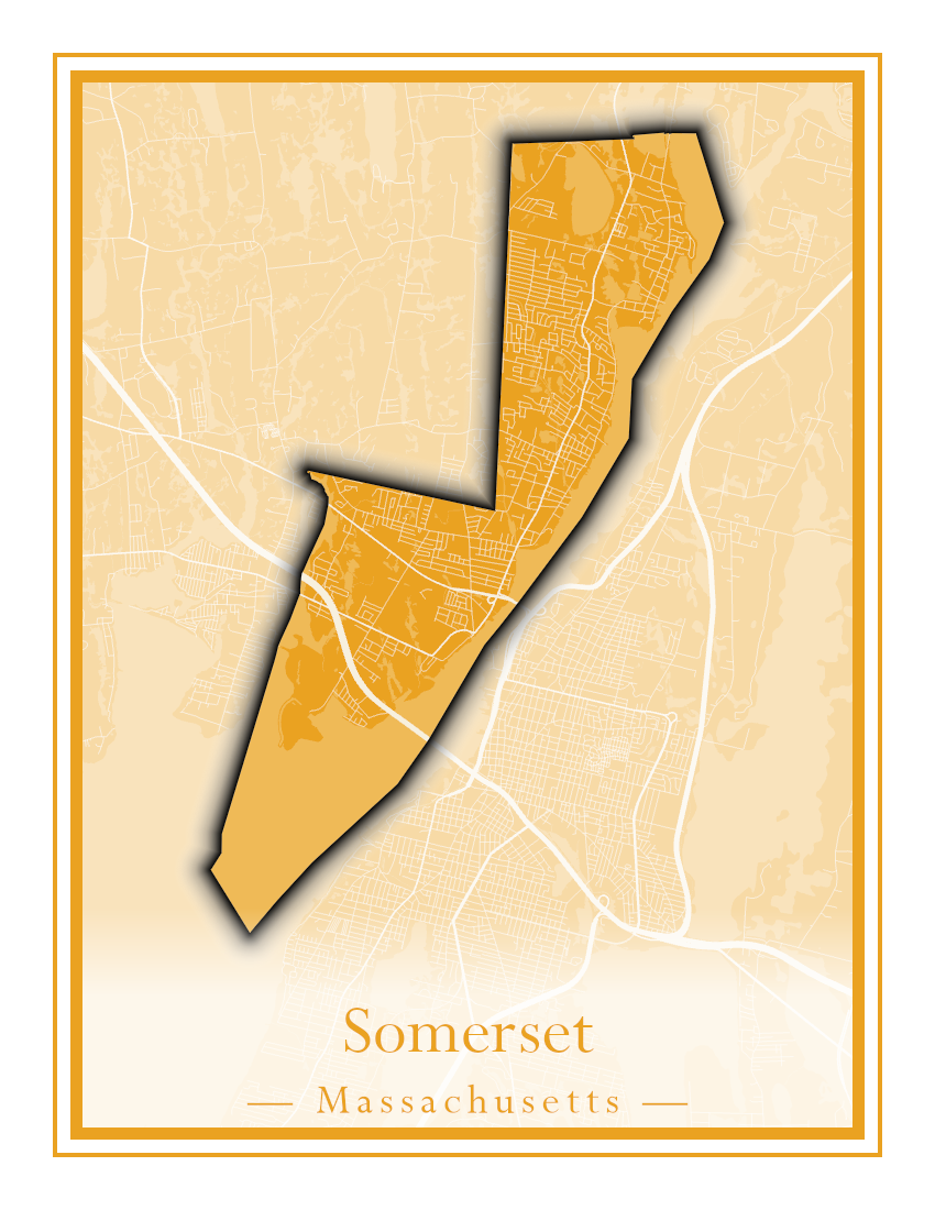 Massachusetts Towns - Street Map (Somerset - Southampton)