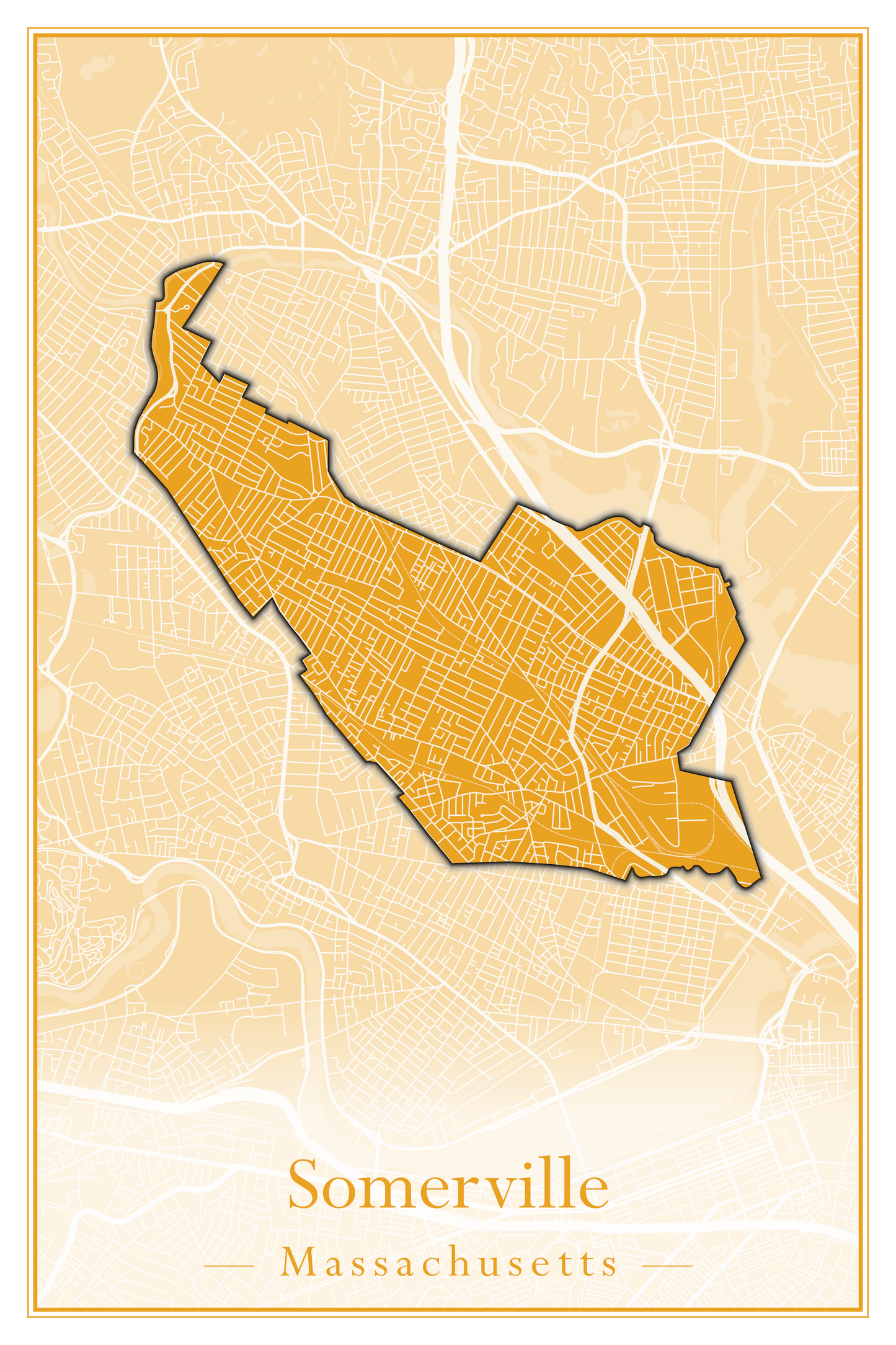 Massachusetts Towns - Street Map (Somerset - Southampton)