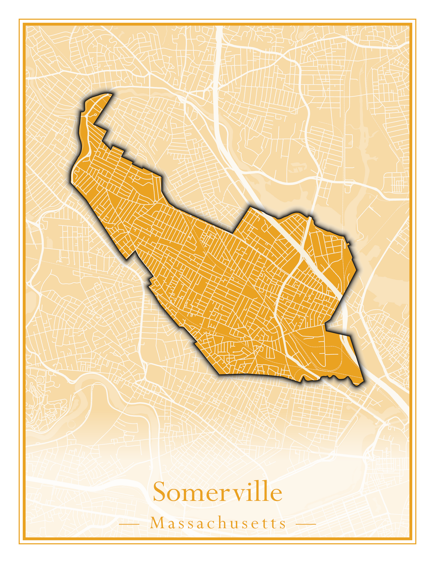 Massachusetts Towns - Street Map (Somerset - Southampton)