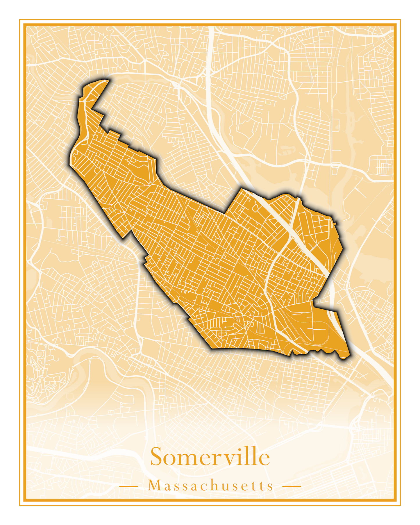 Massachusetts Towns - Street Map (Somerset - Southampton)