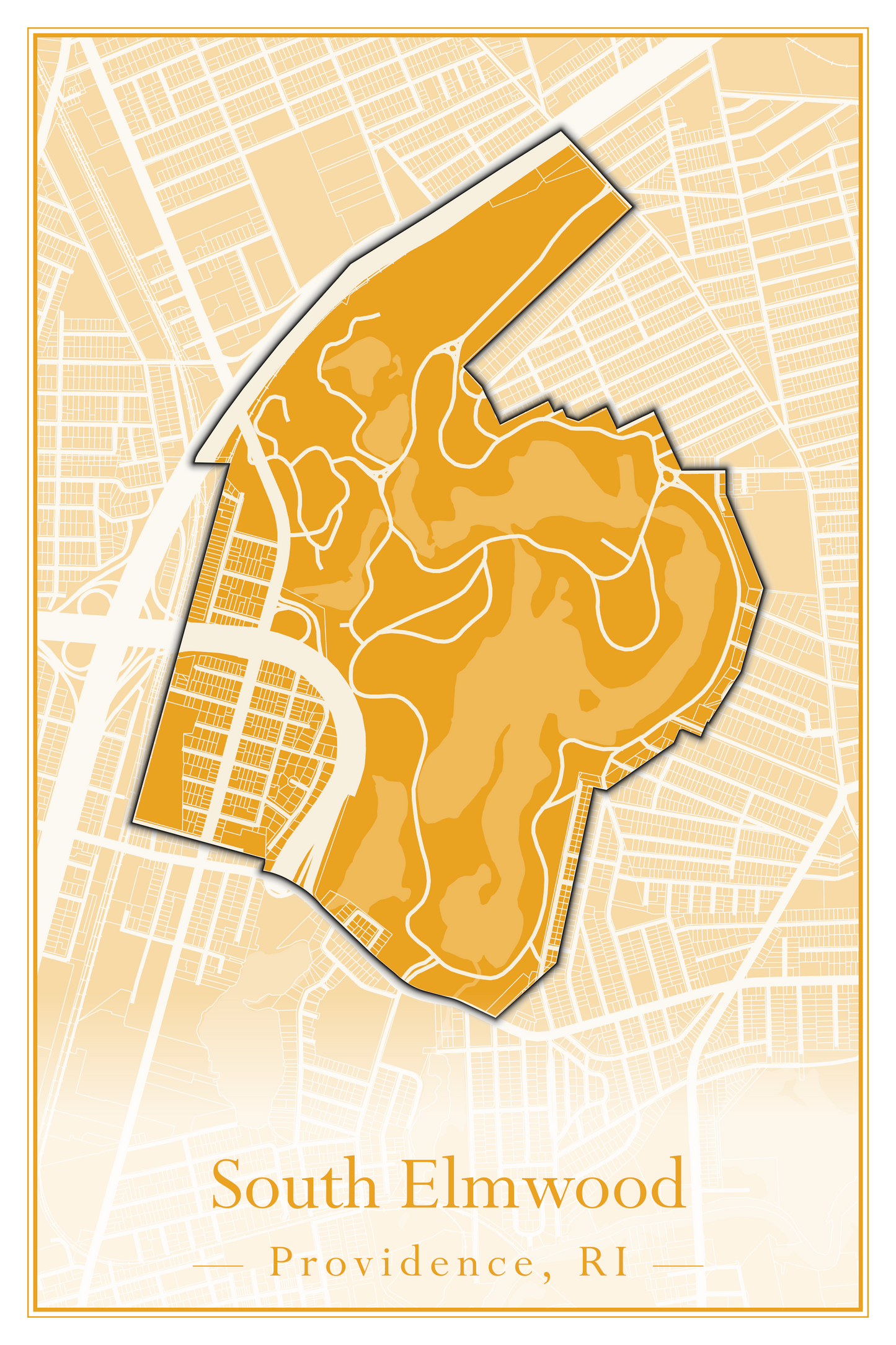 Providence Neighborhoods - Street Map (Silver Lake - Upper South Providence)