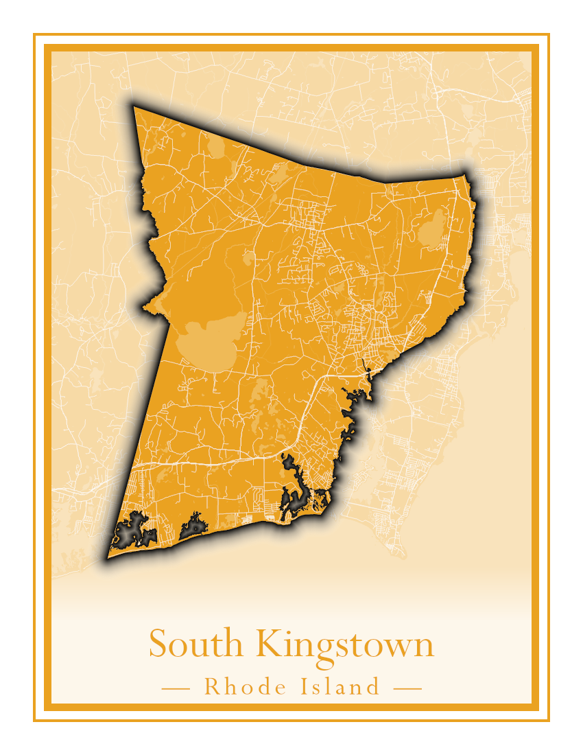 Rhode Island Towns - Street Map (Richmond - South Kingstown)