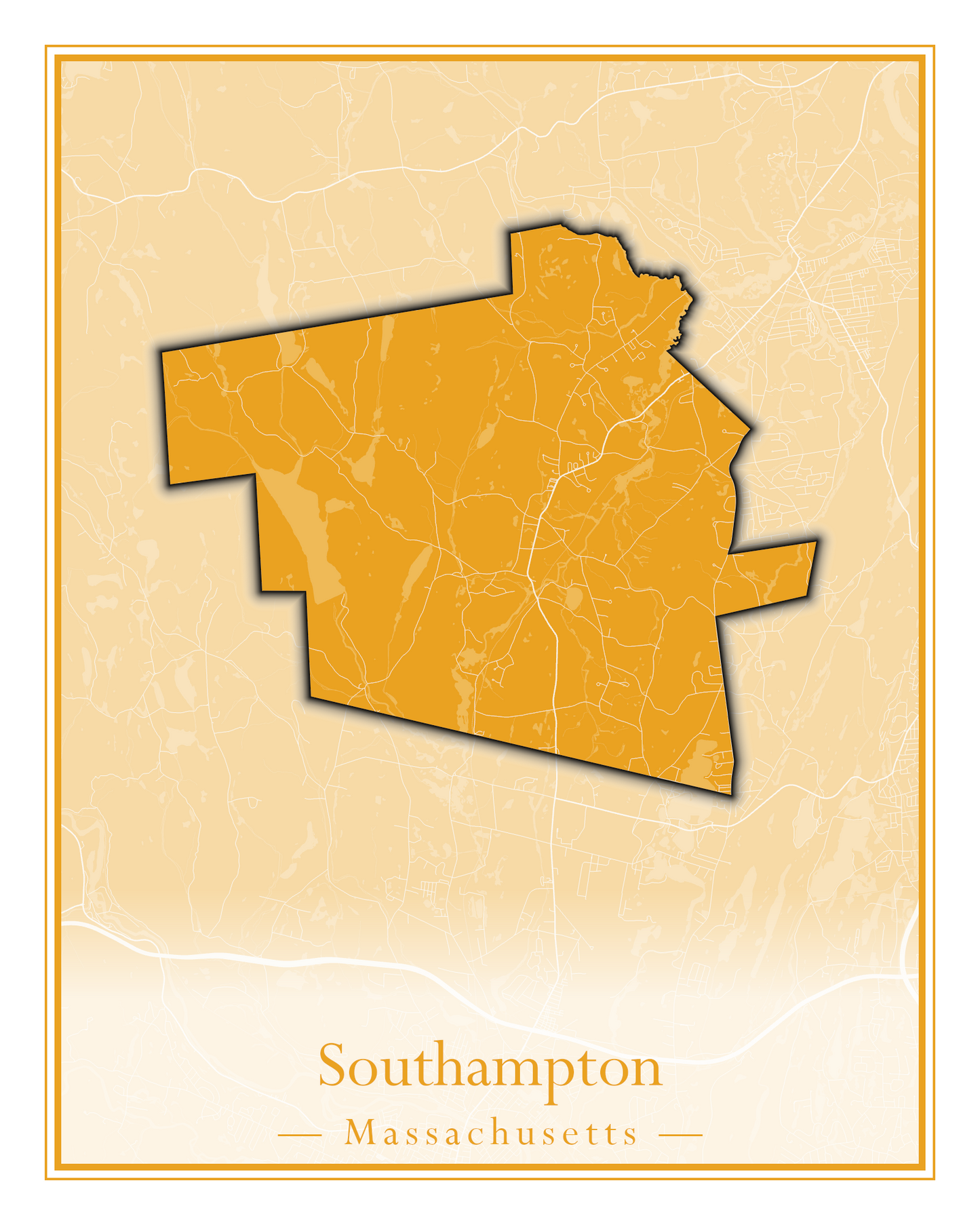 Massachusetts Towns - Street Map (Somerset - Southampton)