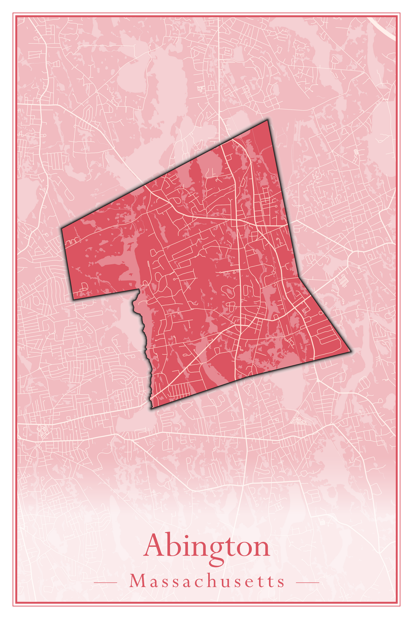 Massachusetts Towns - Street Map (Abington - Adams)