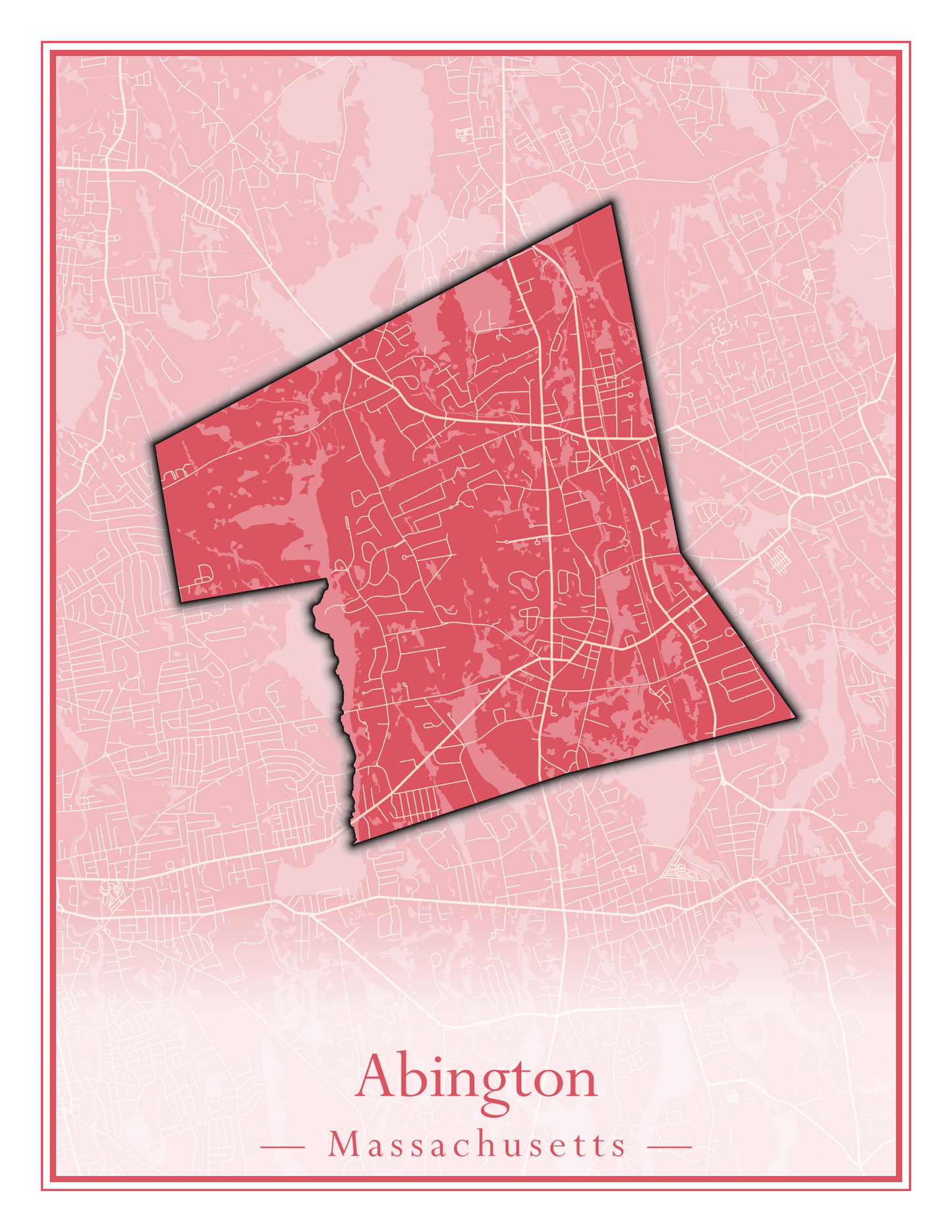 Massachusetts Towns - Street Map (Abington - Adams)