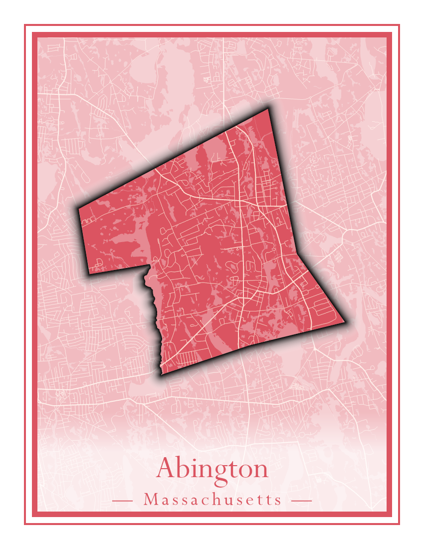 Massachusetts Towns - Street Map (Abington - Adams)