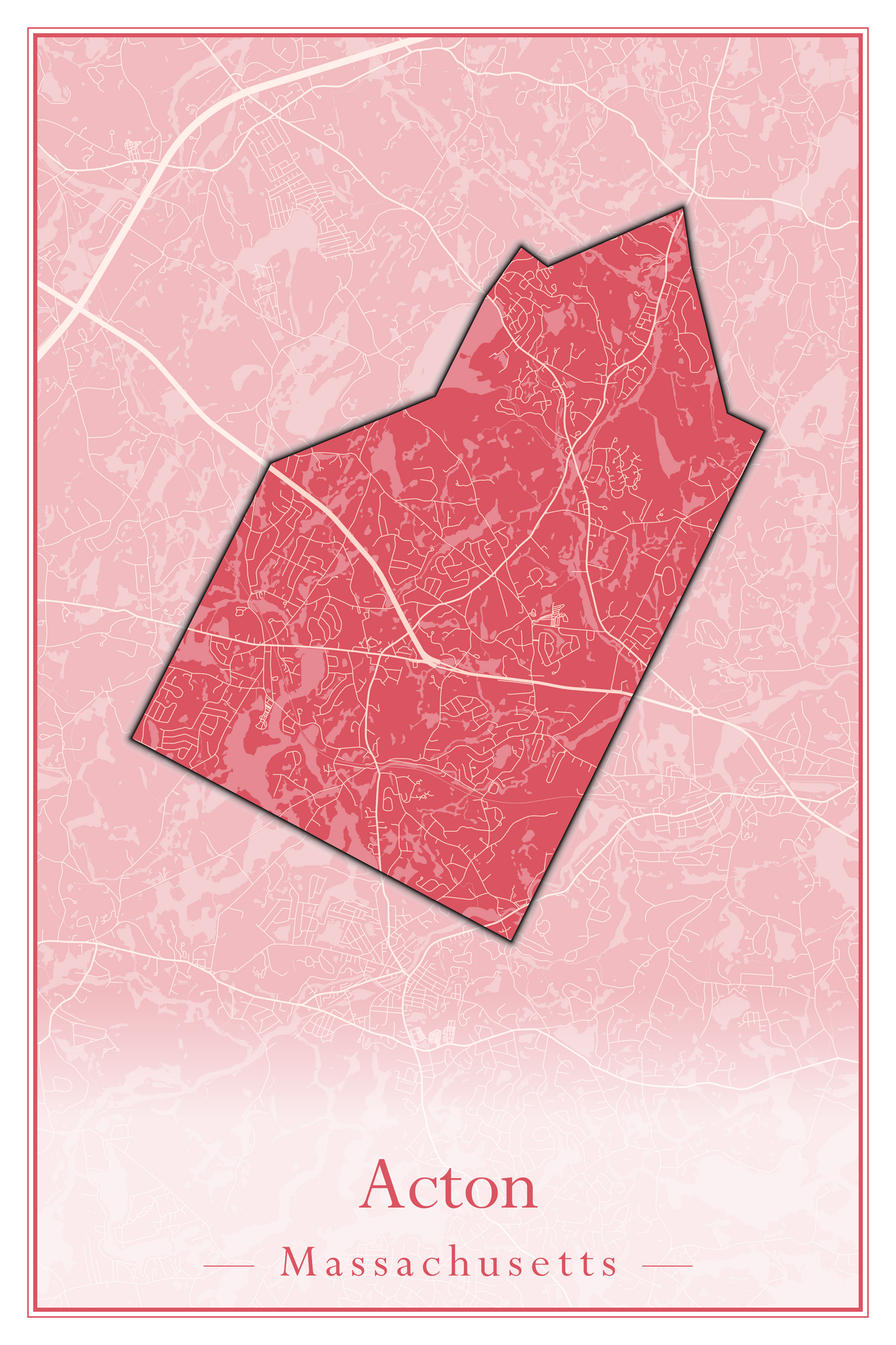 Massachusetts Towns - Street Map (Abington - Adams)