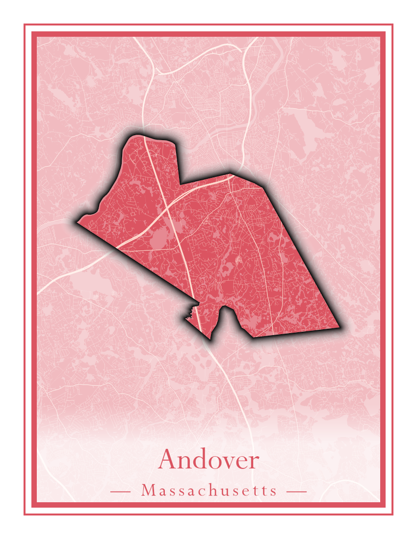 Massachusetts Towns - Street Map (Andover - Ashburnham)