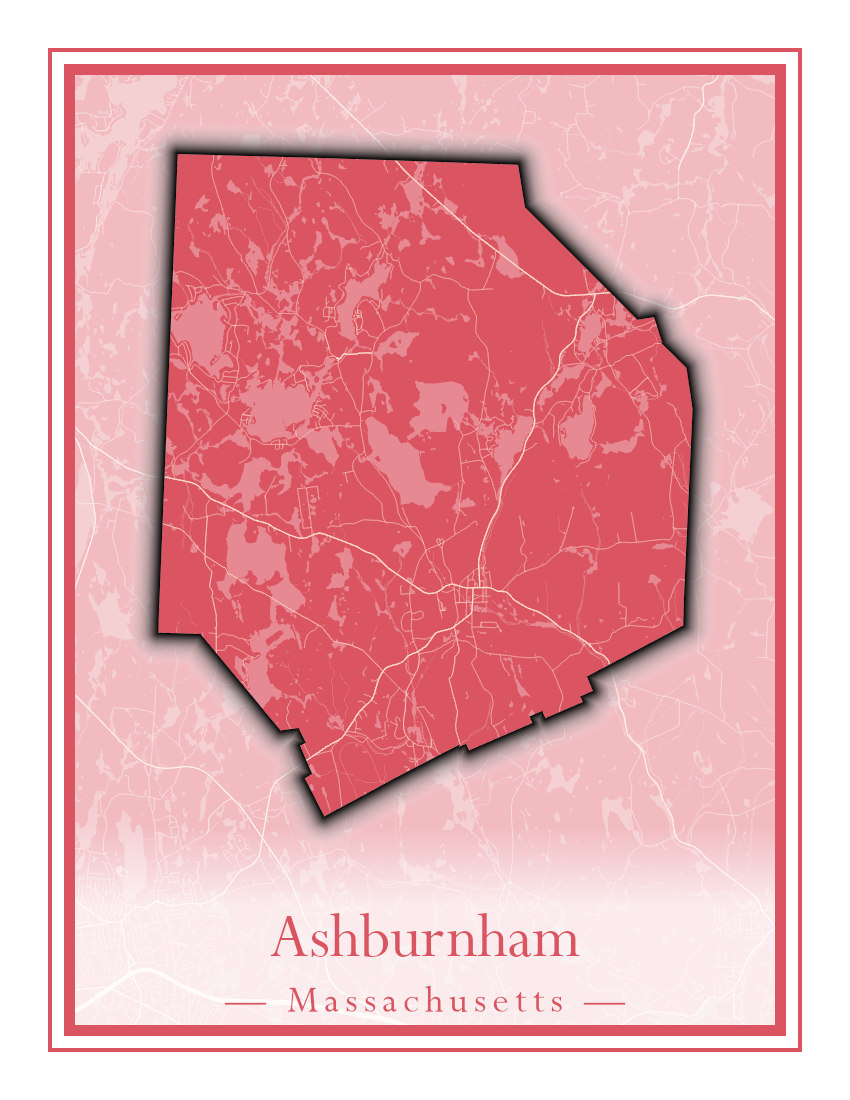 Massachusetts Towns - Street Map (Andover - Ashburnham)