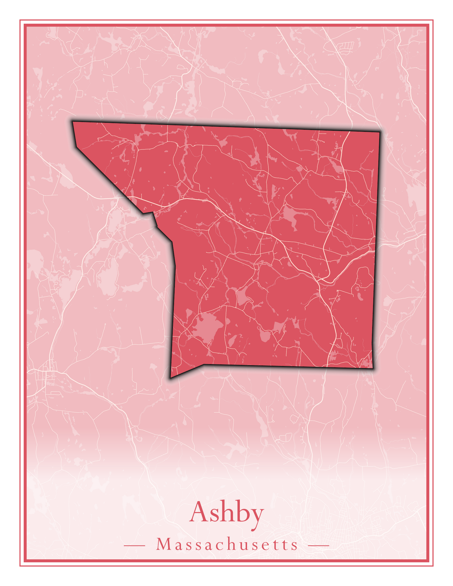 Massachusetts Towns - Street Map (Ashby - Athol)