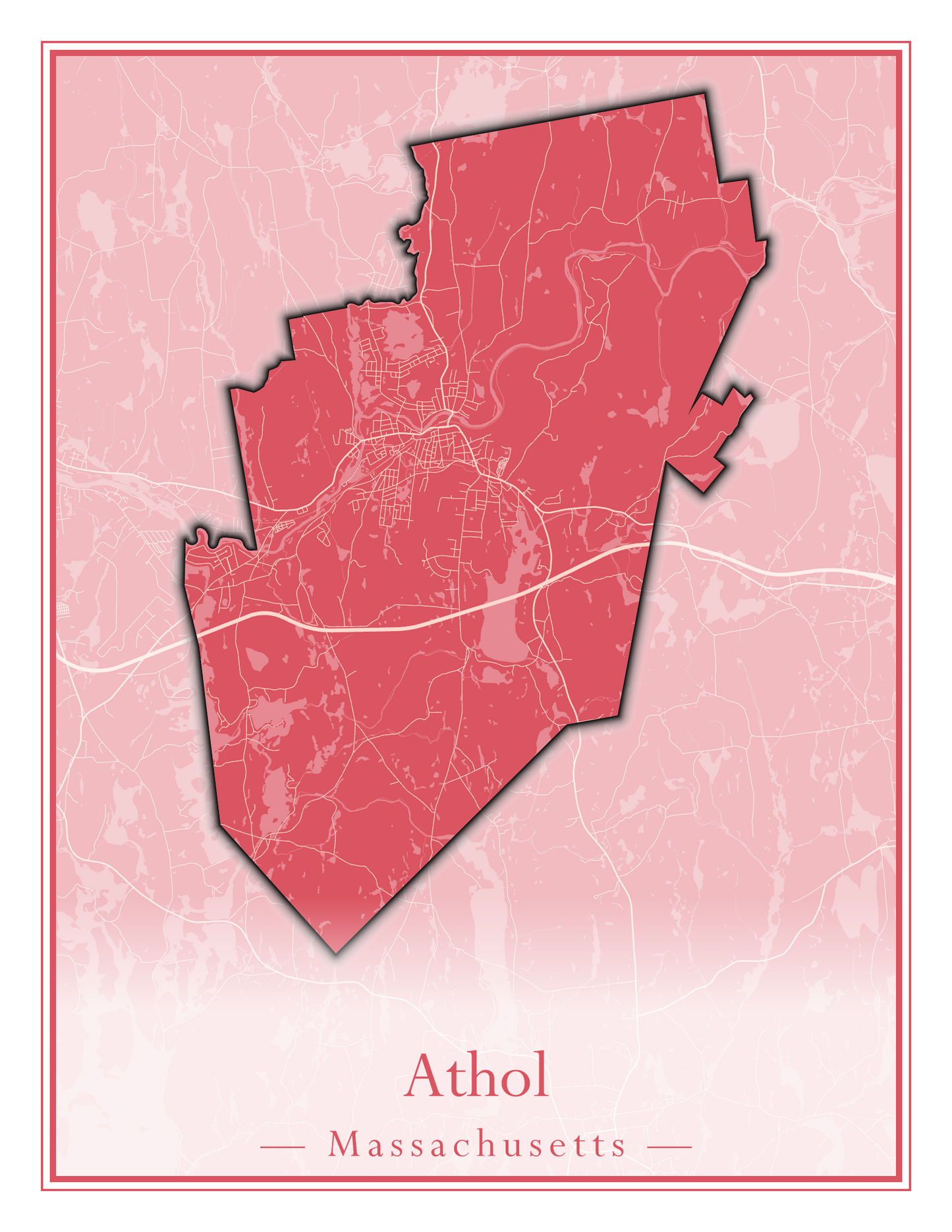 Massachusetts Towns - Street Map (Ashby - Athol)