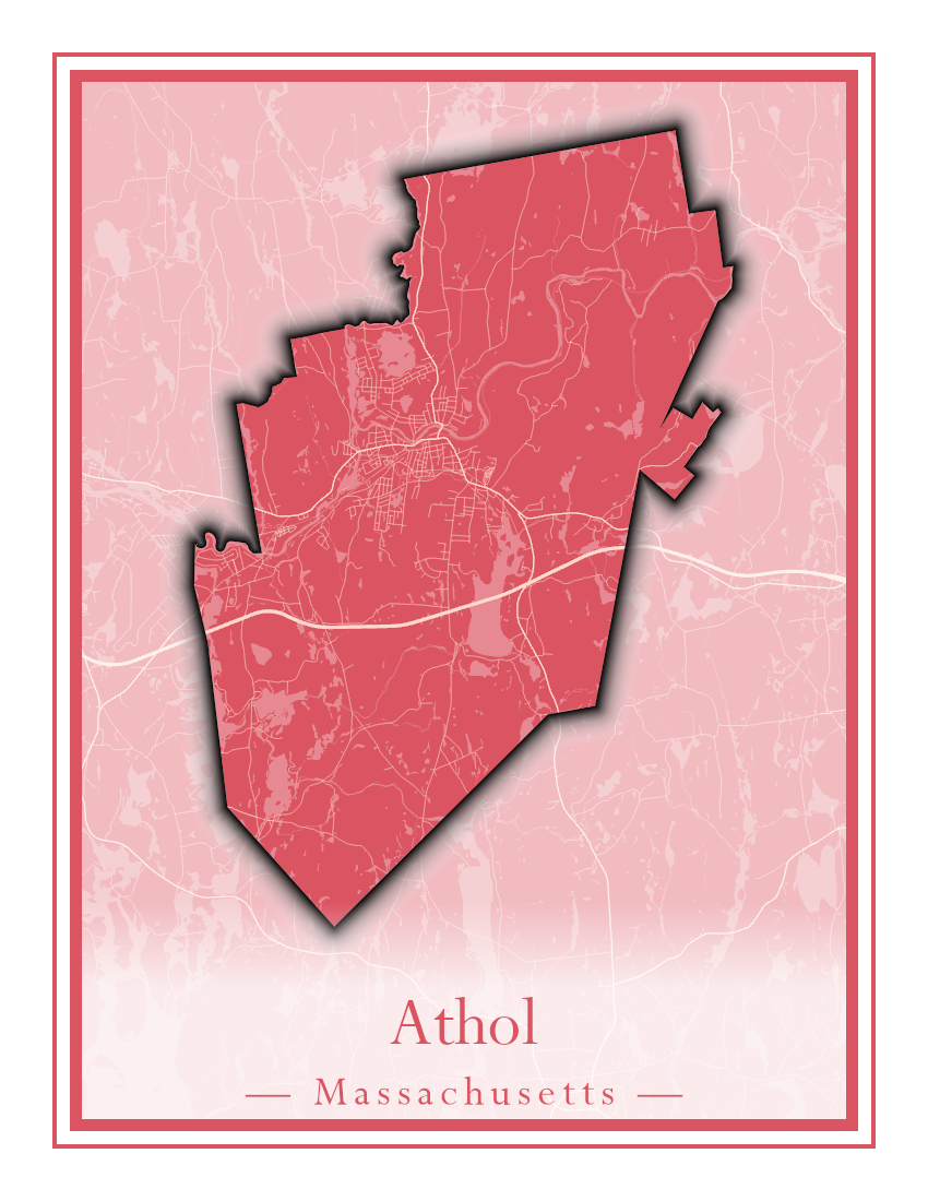 Massachusetts Towns - Street Map (Ashby - Athol)