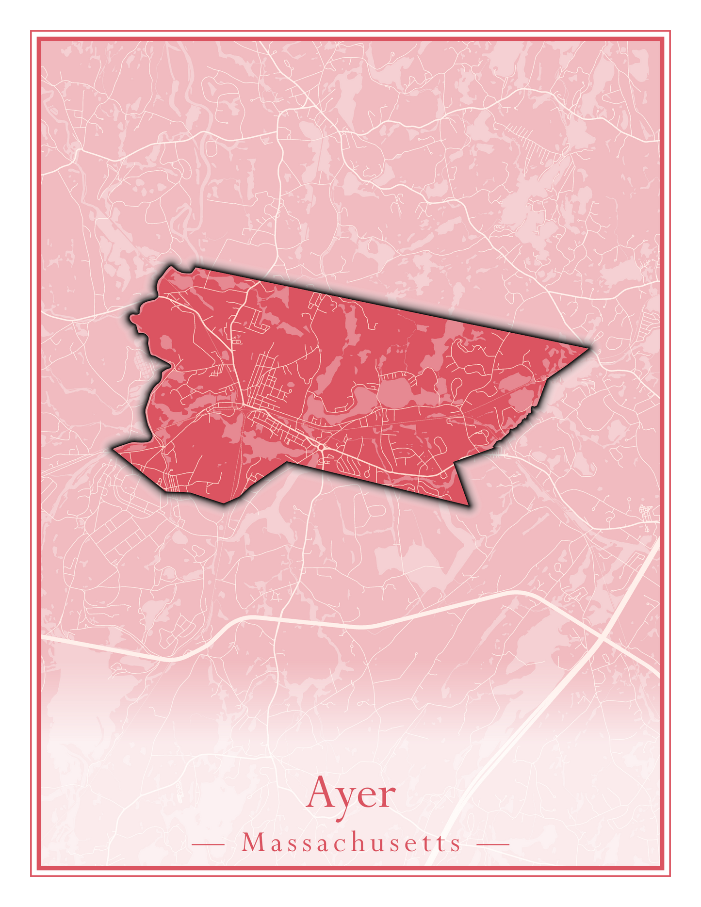 Massachusetts Towns - Street Map (Attleboro - Ayer)