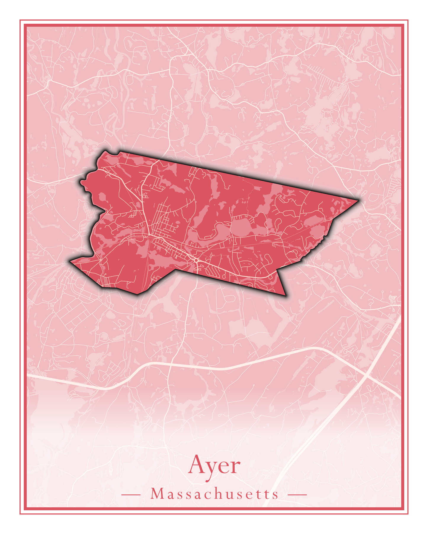 Massachusetts Towns - Street Map (Attleboro - Ayer)