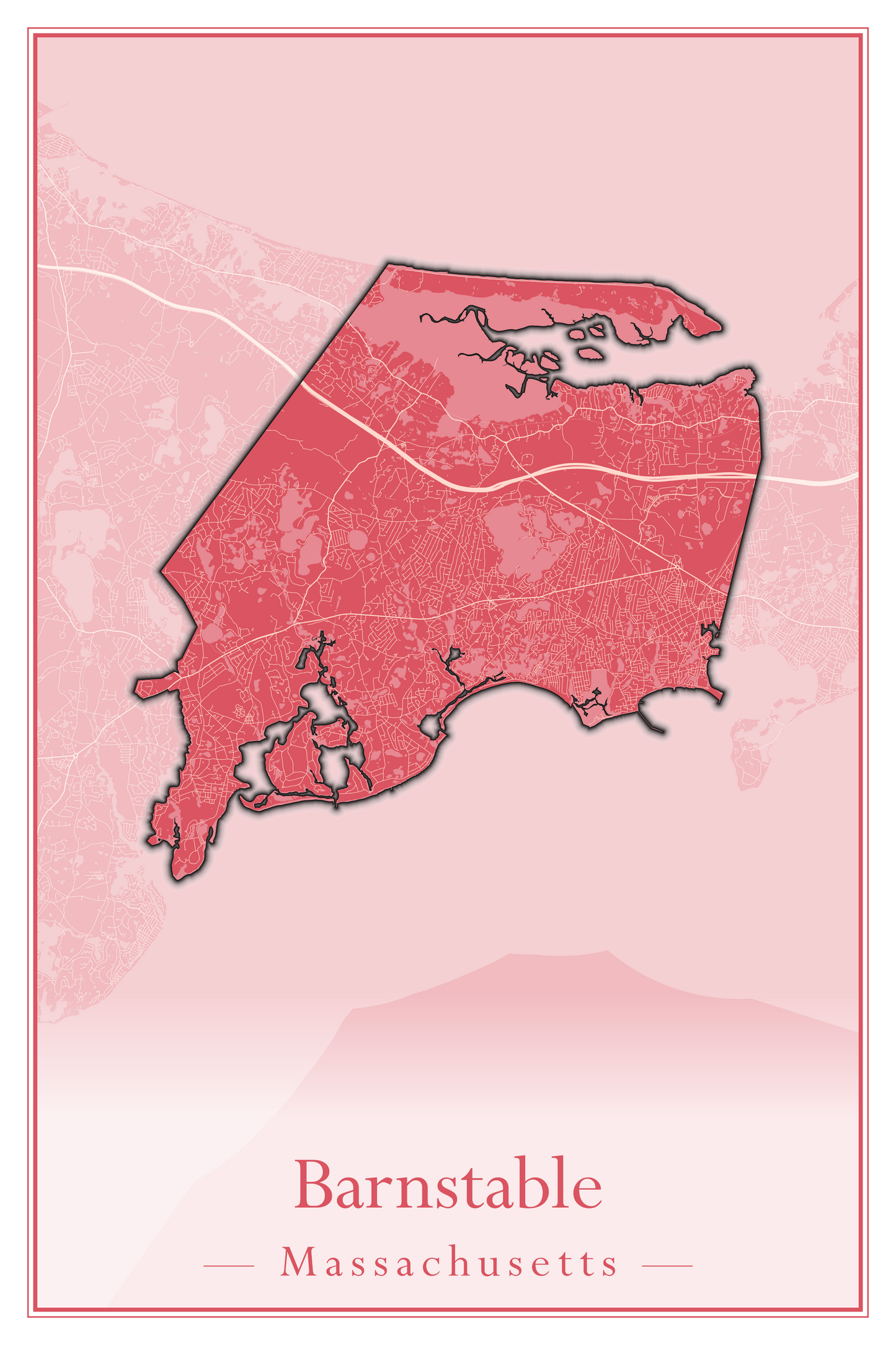 Massachusetts Towns - Street Map (Barnstable - Bedford)