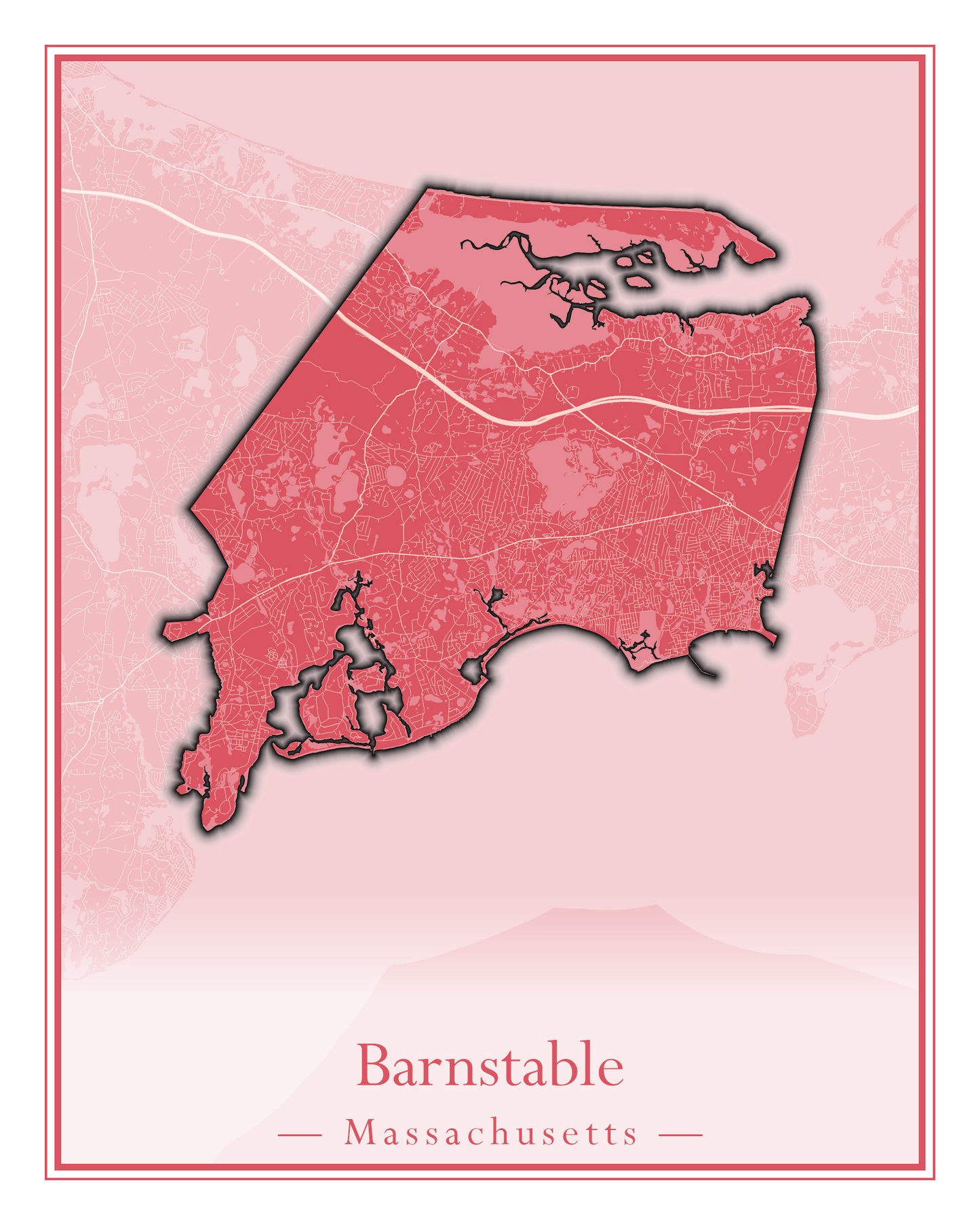 Massachusetts Towns - Street Map (Barnstable - Bedford)