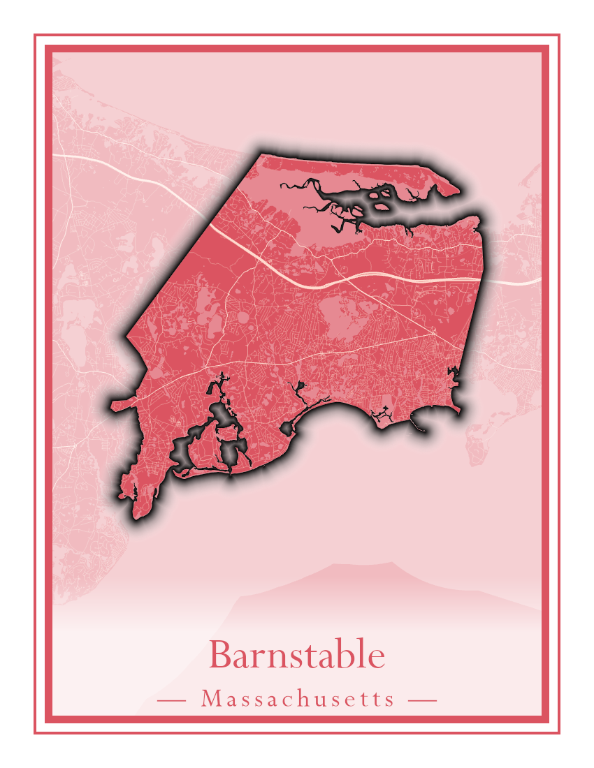 Massachusetts Towns - Street Map (Barnstable - Bedford)