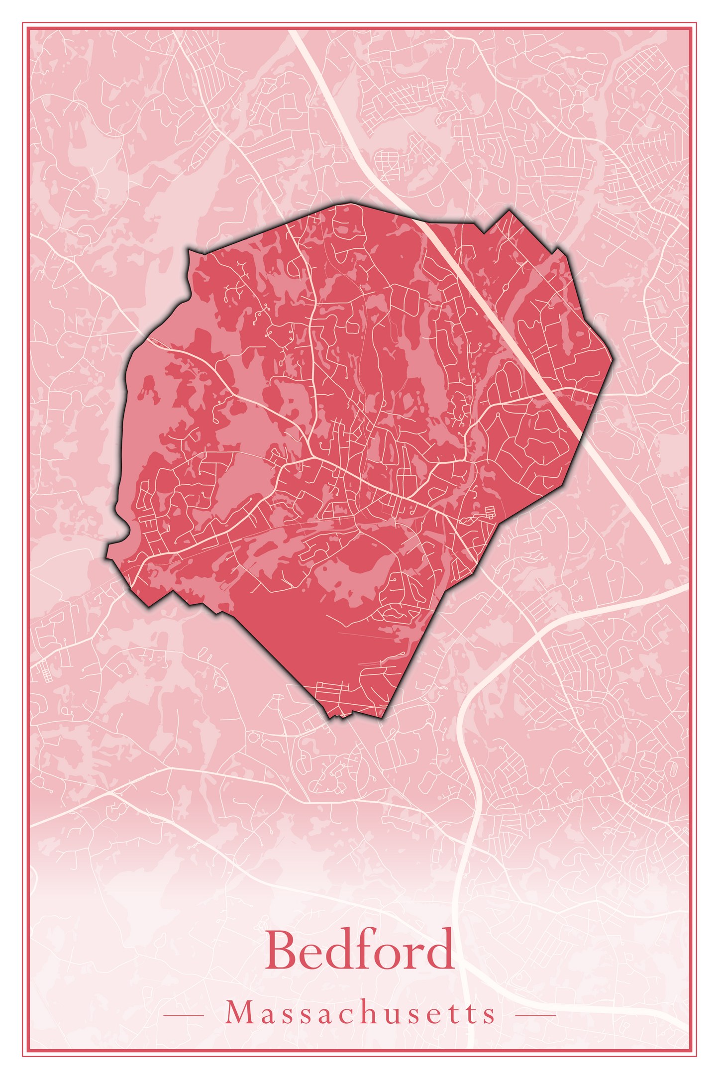 Massachusetts Towns - Street Map (Barnstable - Bedford)