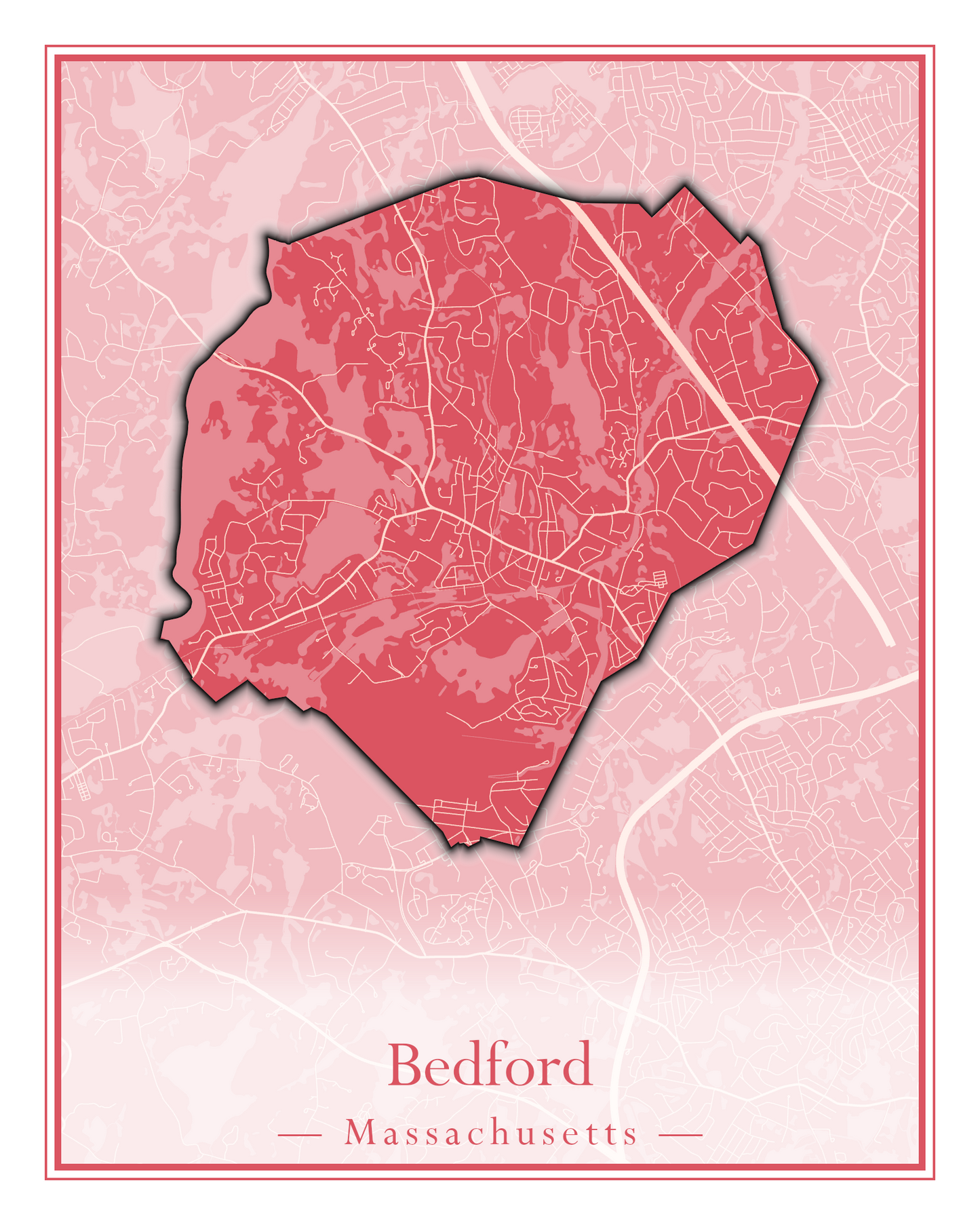 Massachusetts Towns - Street Map (Barnstable - Bedford)