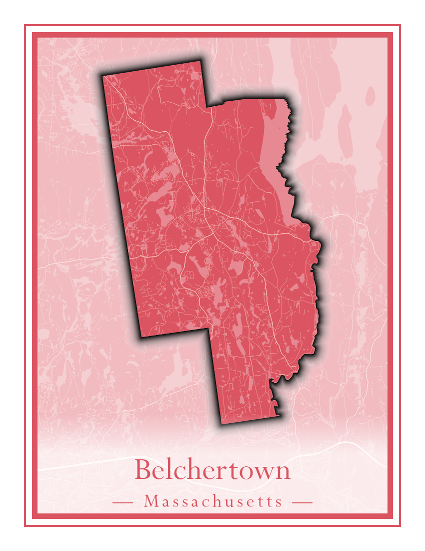 Massachusetts Towns - Street Map (Belchertown - Berkley)