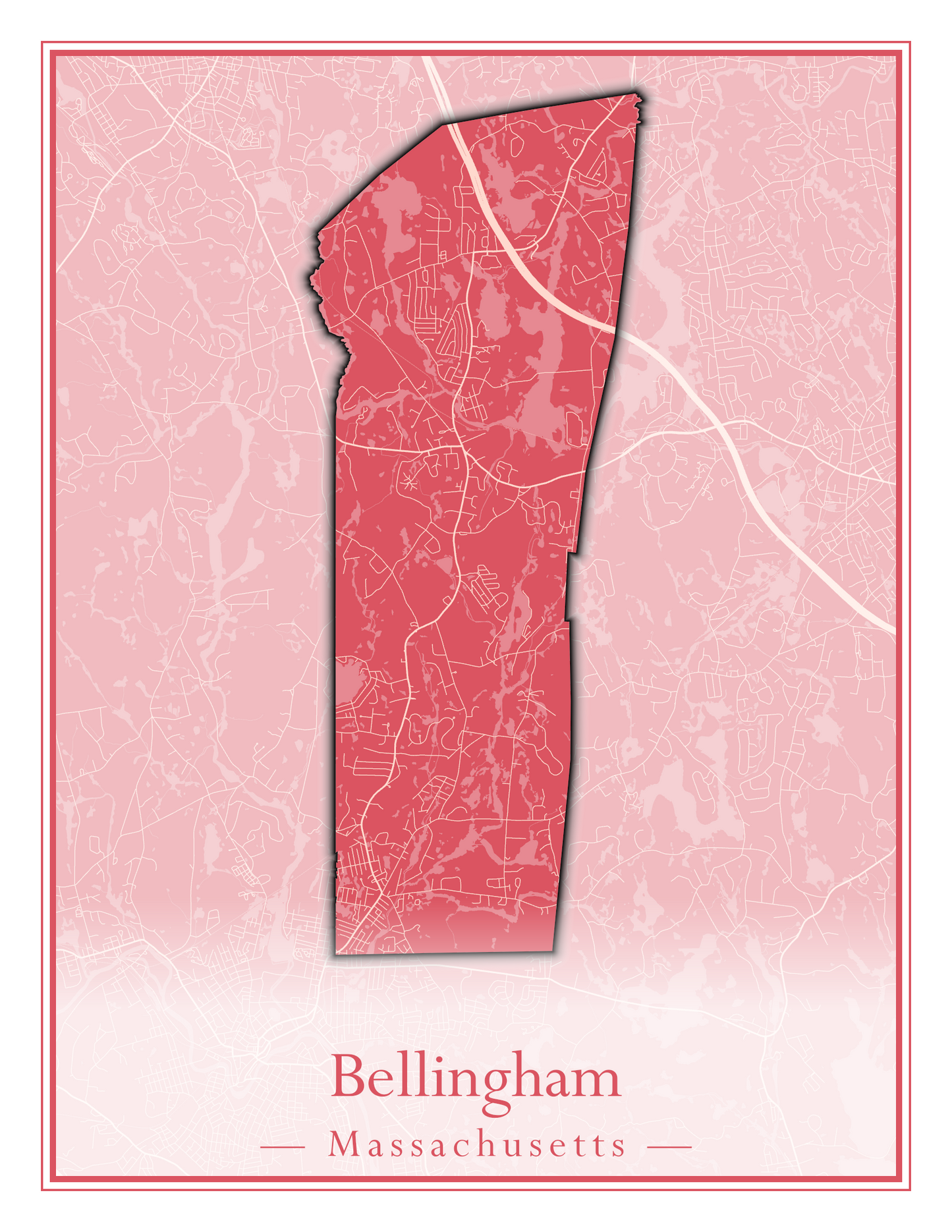 Massachusetts Towns - Street Map (Belchertown - Berkley)