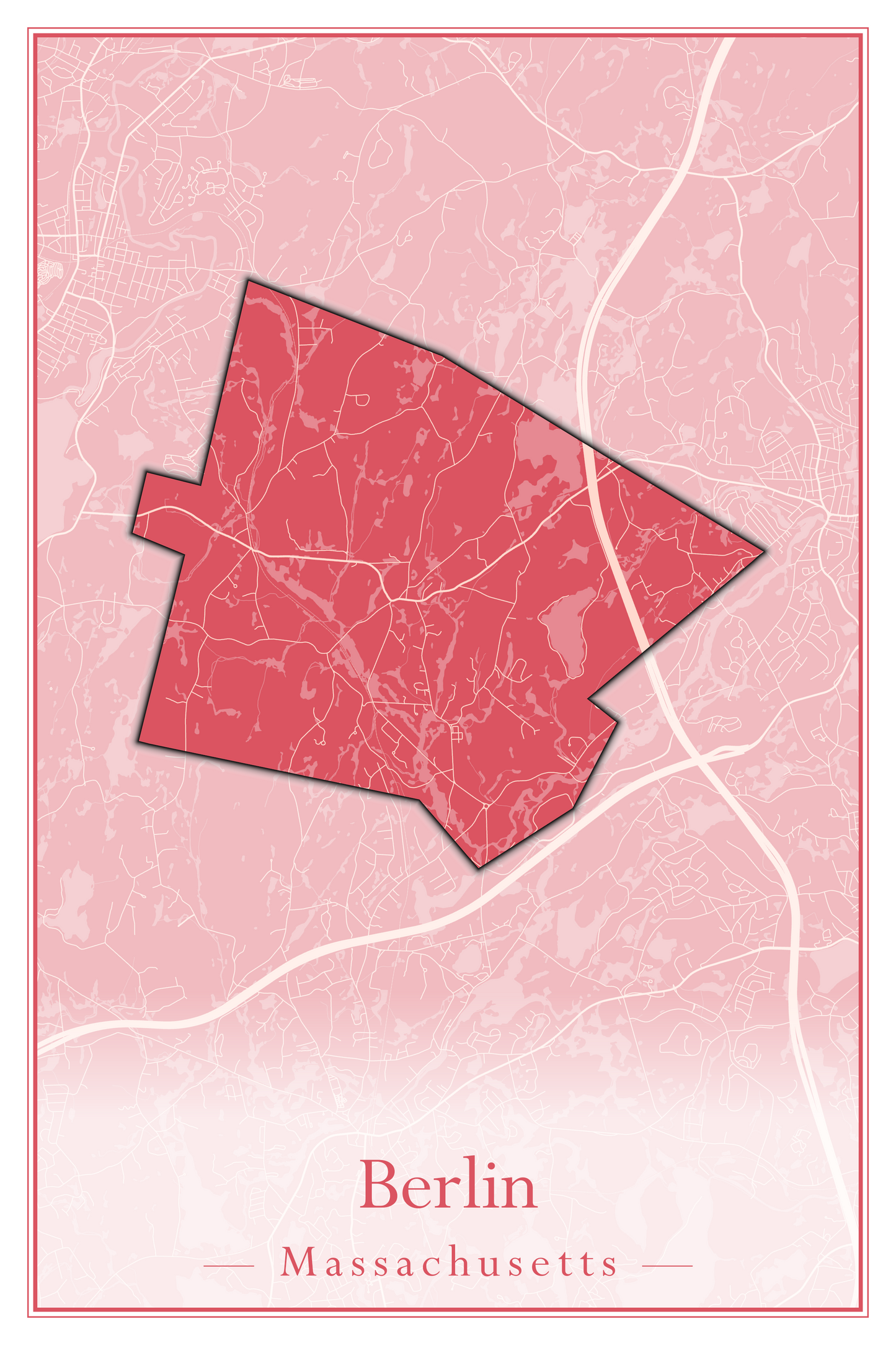 Massachusetts Towns - Street Map (Berlin - Billerica)