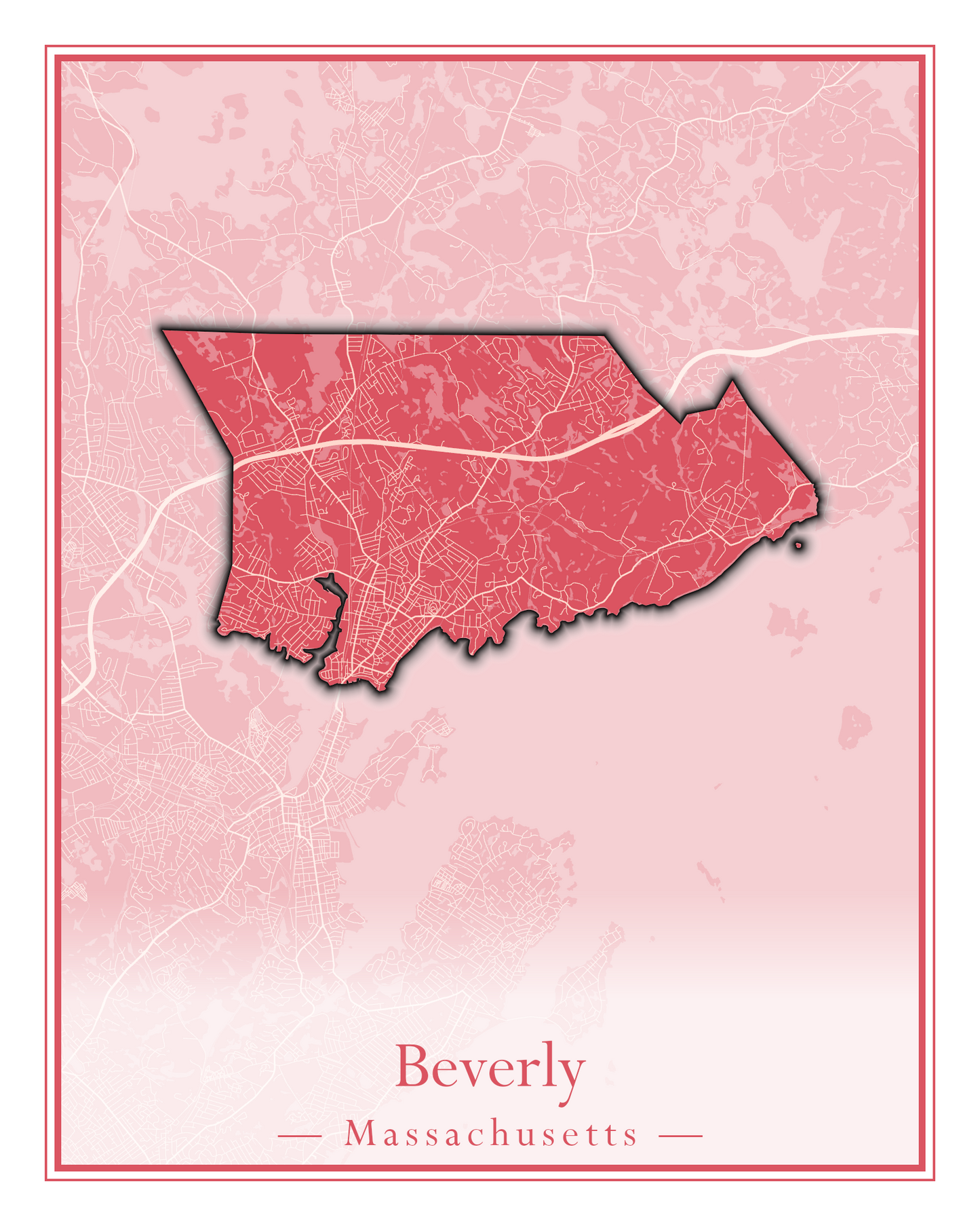 Massachusetts Towns - Street Map (Berlin - Billerica)