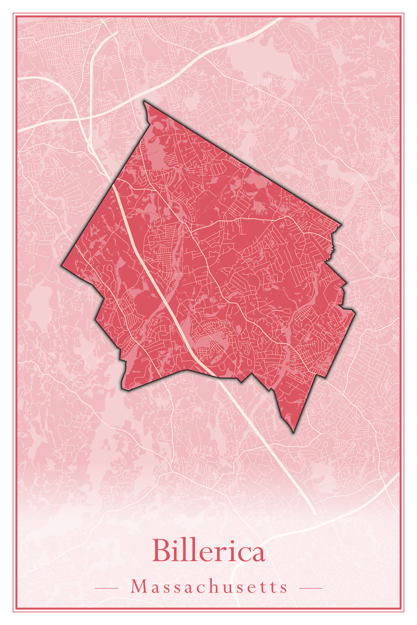 Massachusetts Towns - Street Map (Berlin - Billerica)