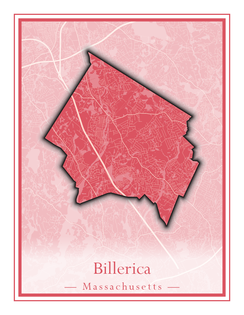 Massachusetts Towns - Street Map (Berlin - Billerica)