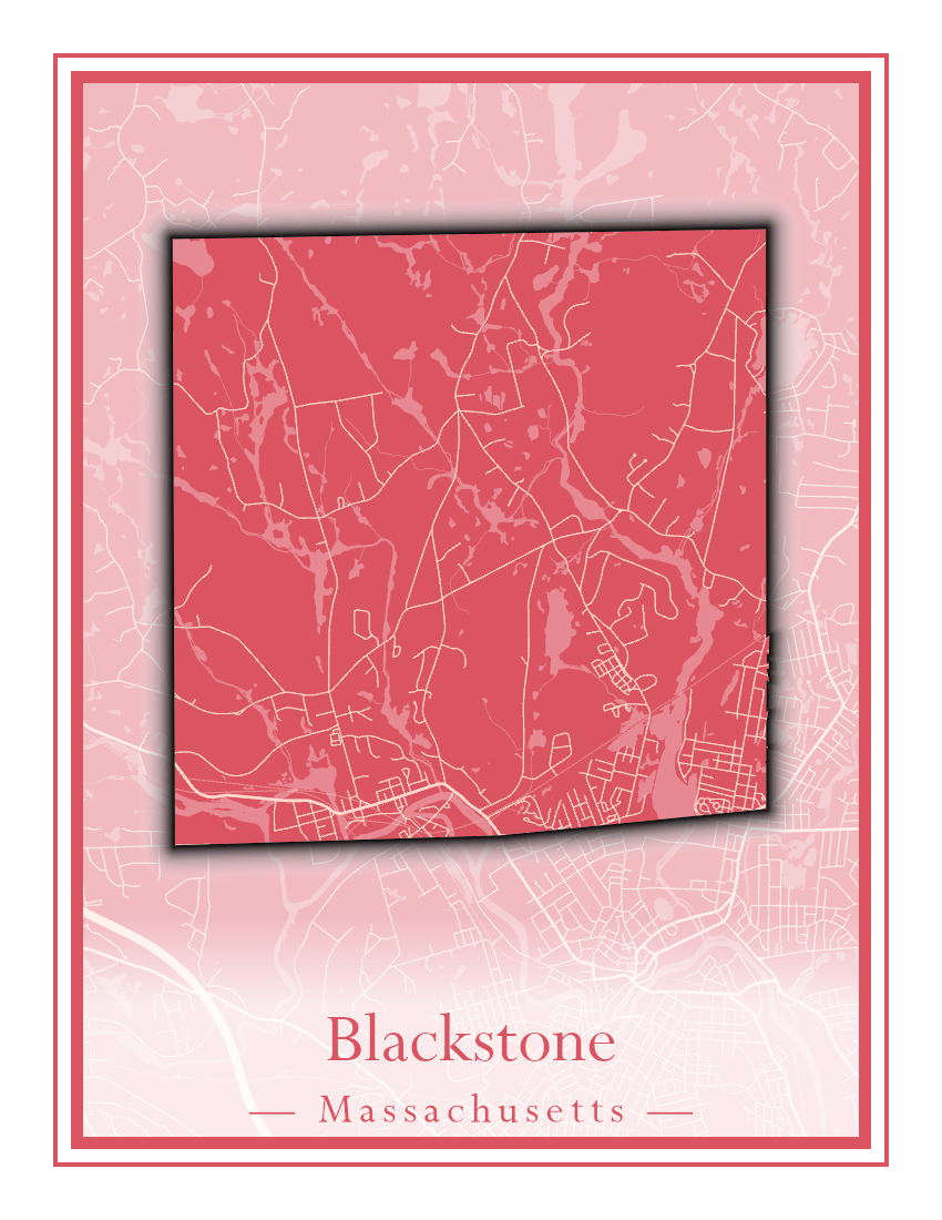 Massachusetts Towns - Street Map (Blackstone - Boston)