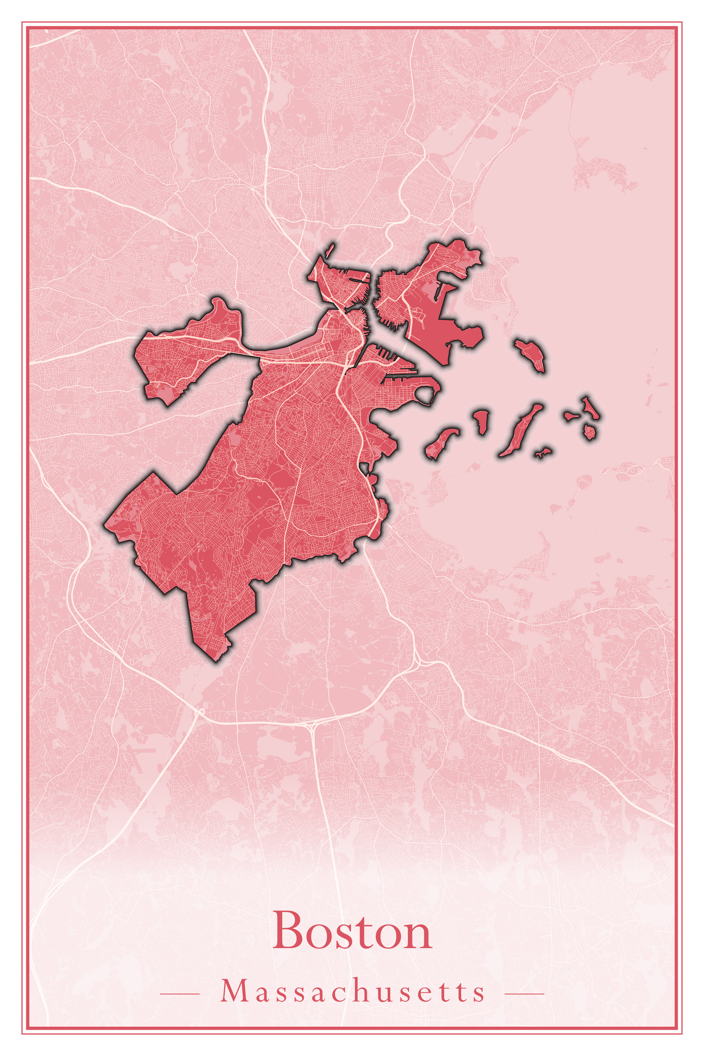 Massachusetts Towns - Street Map (Blackstone - Boston)