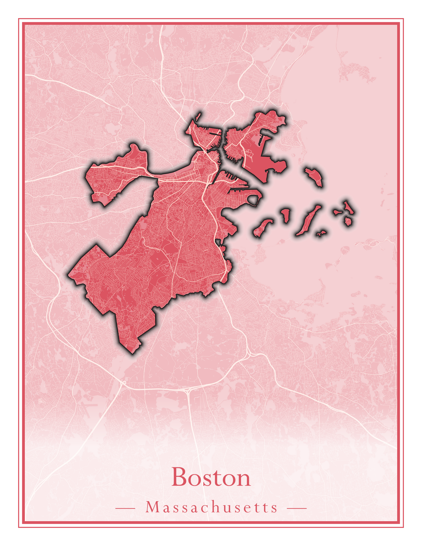 Massachusetts Towns - Street Map (Blackstone - Boston)