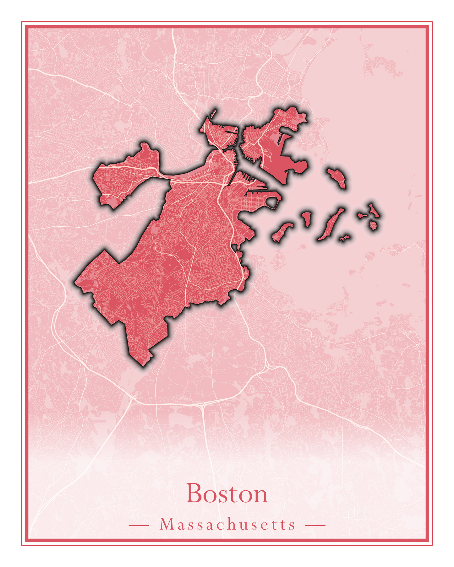 Massachusetts Towns - Street Map (Blackstone - Boston)