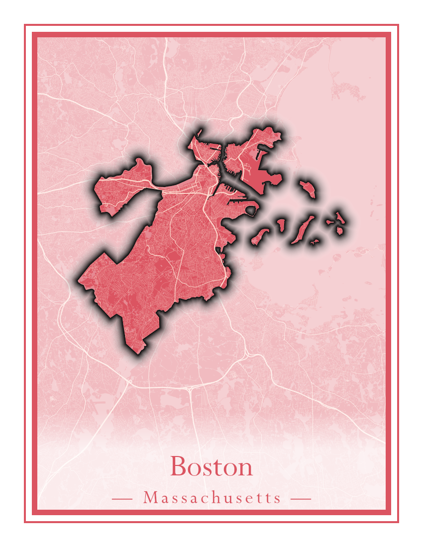 Massachusetts Towns - Street Map (Blackstone - Boston)