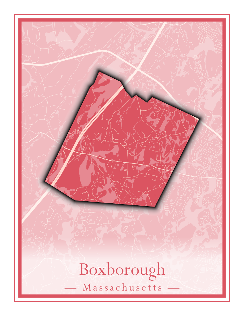 Massachusetts Towns - Street Map (Bourne - Boylston)