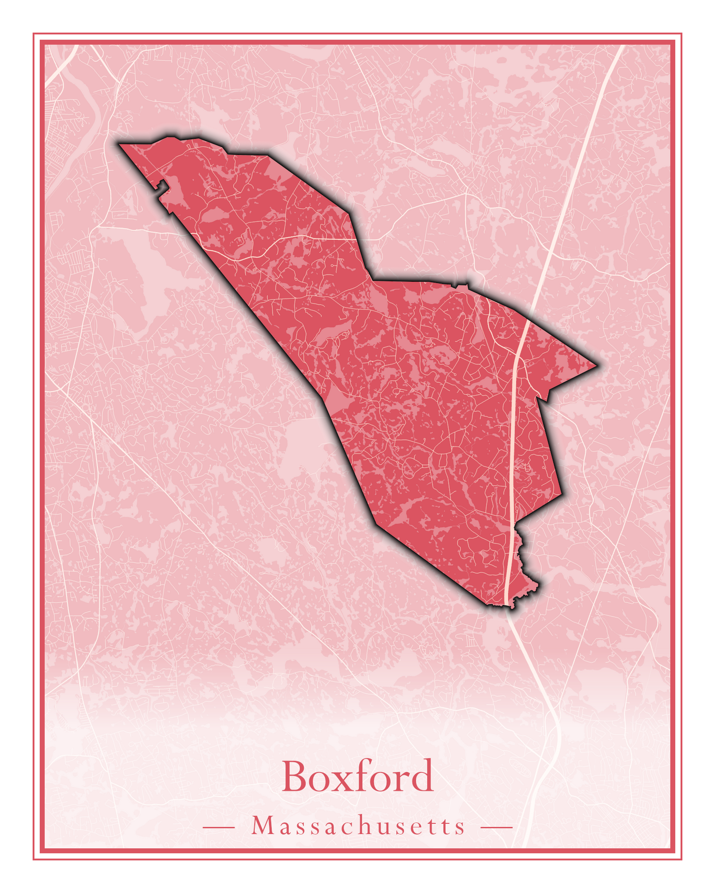 Massachusetts Towns - Street Map (Bourne - Boylston)