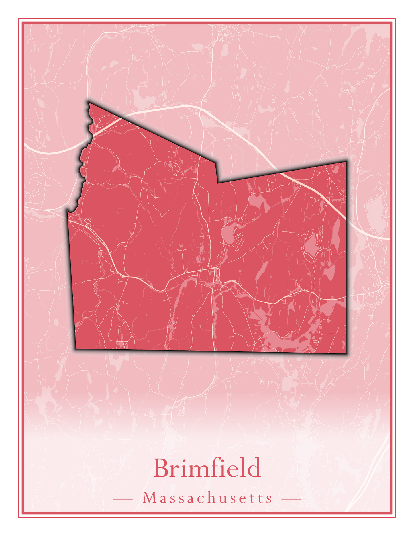 Massachusetts Towns - Street Map (Braintree - Brimfield)