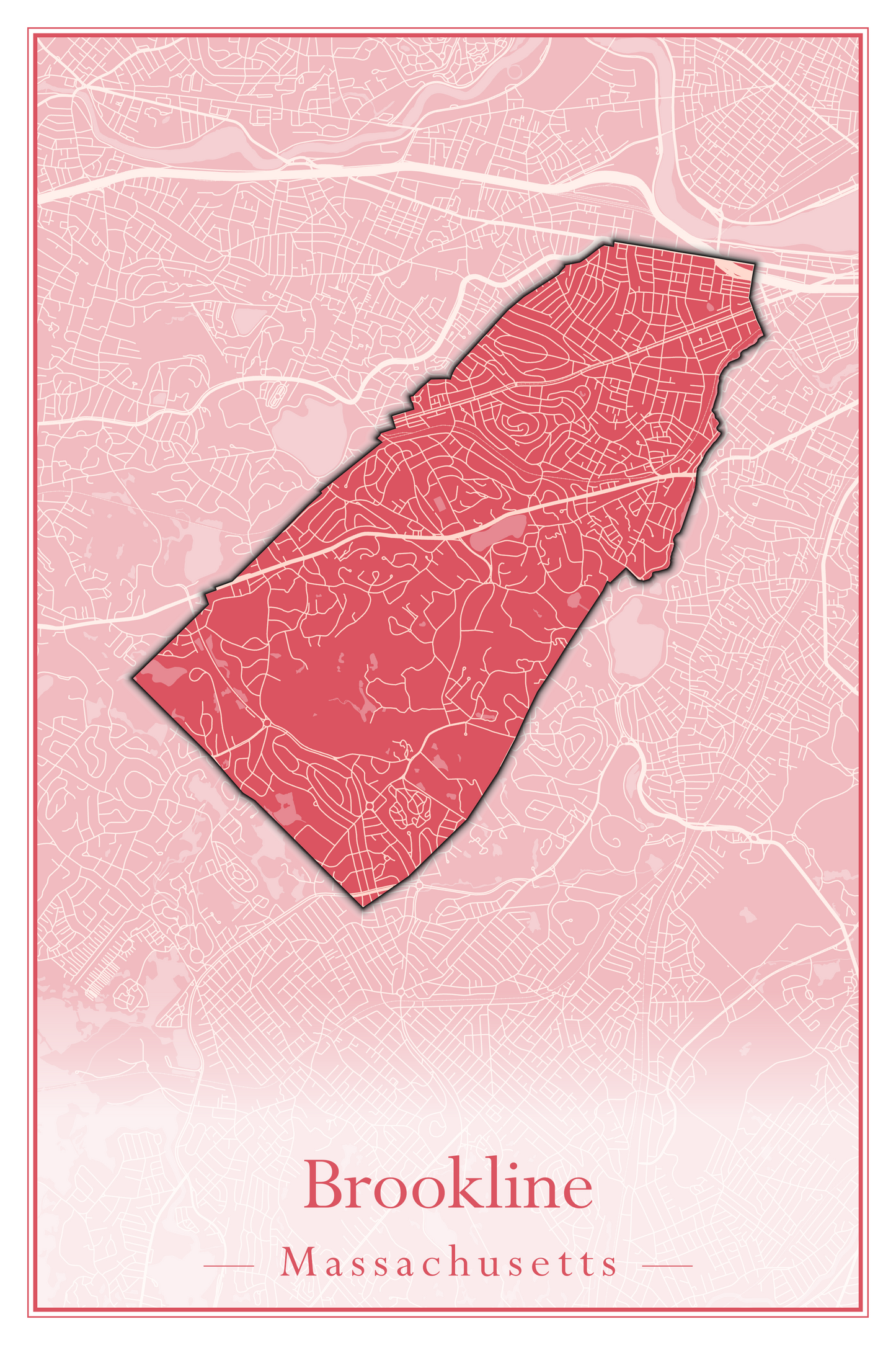 Massachusetts Towns - Street Map (Brockton - Buckland)