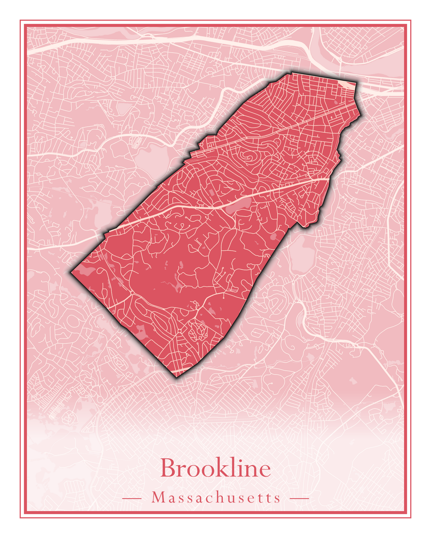 Massachusetts Towns - Street Map (Brockton - Buckland)