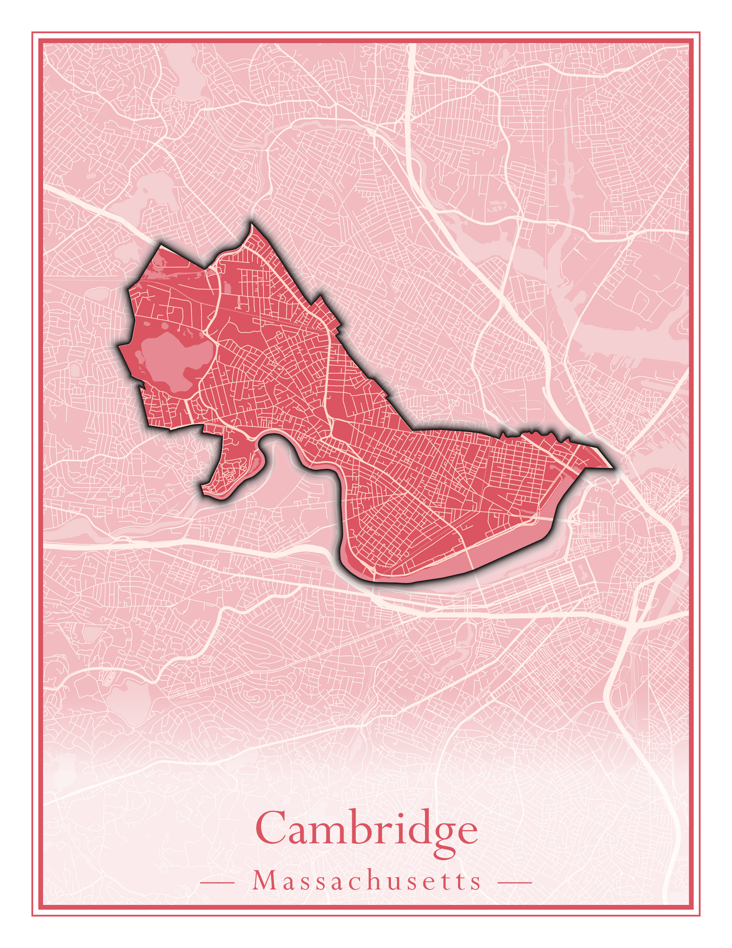 Massachusetts Towns - Street Map (Burlington - Carlisle)